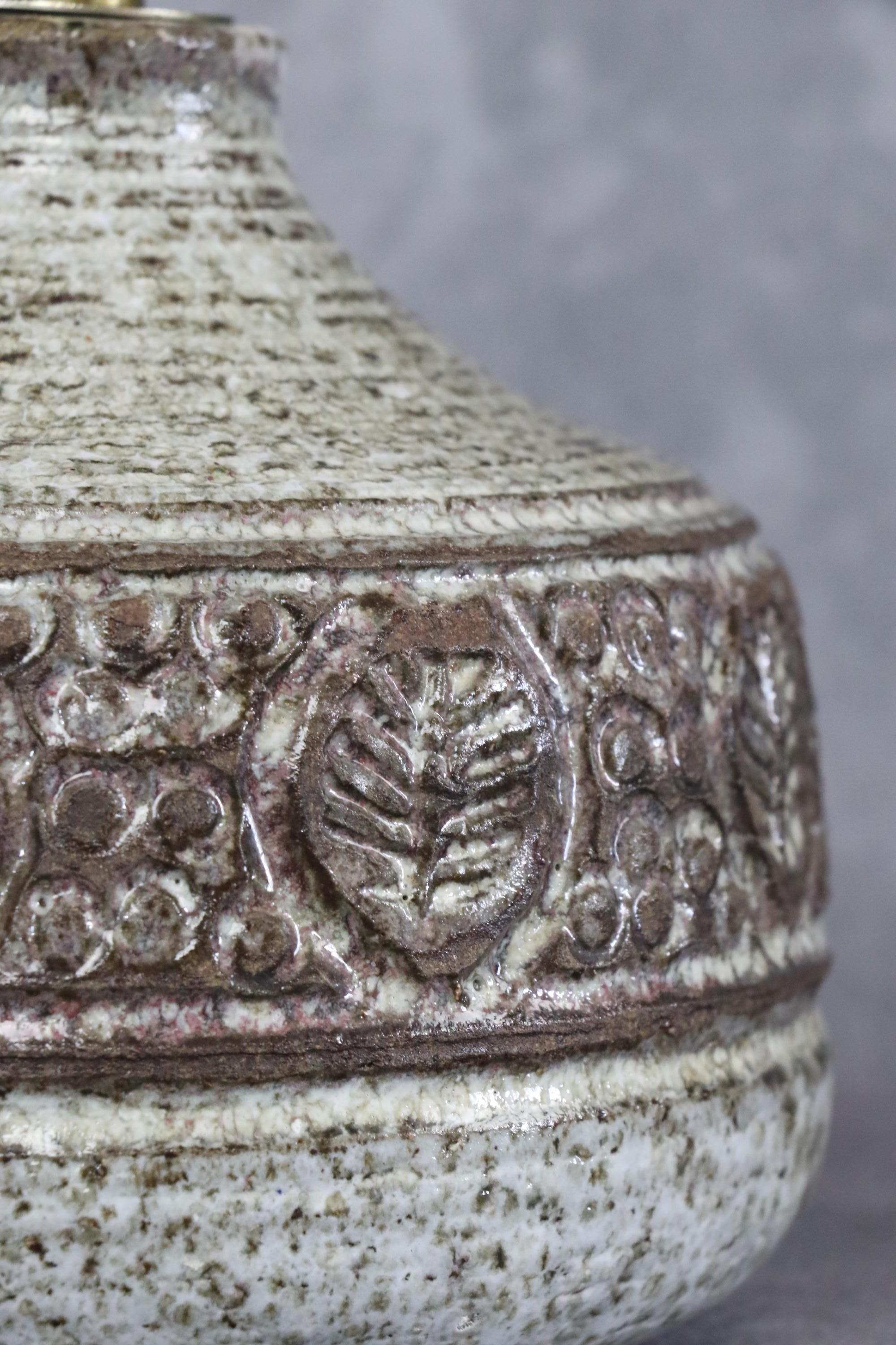Mid-Century French Ceramic Lamp by Marcel Giraud, Vallauris, 1960s Pottery 8