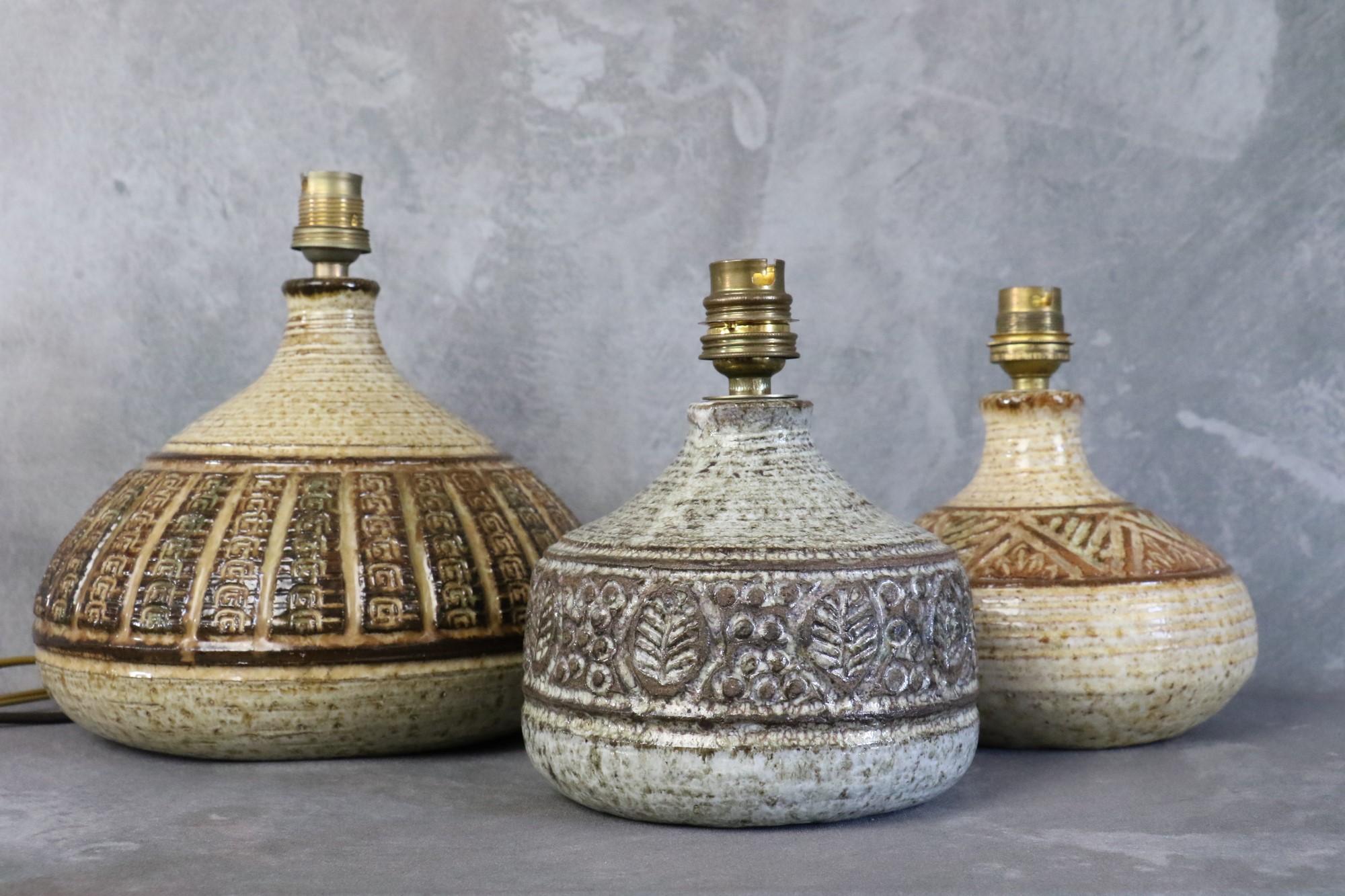Mid-Century French Ceramic Lamp by Marcel Giraud, Vallauris, 1960s Pottery 11