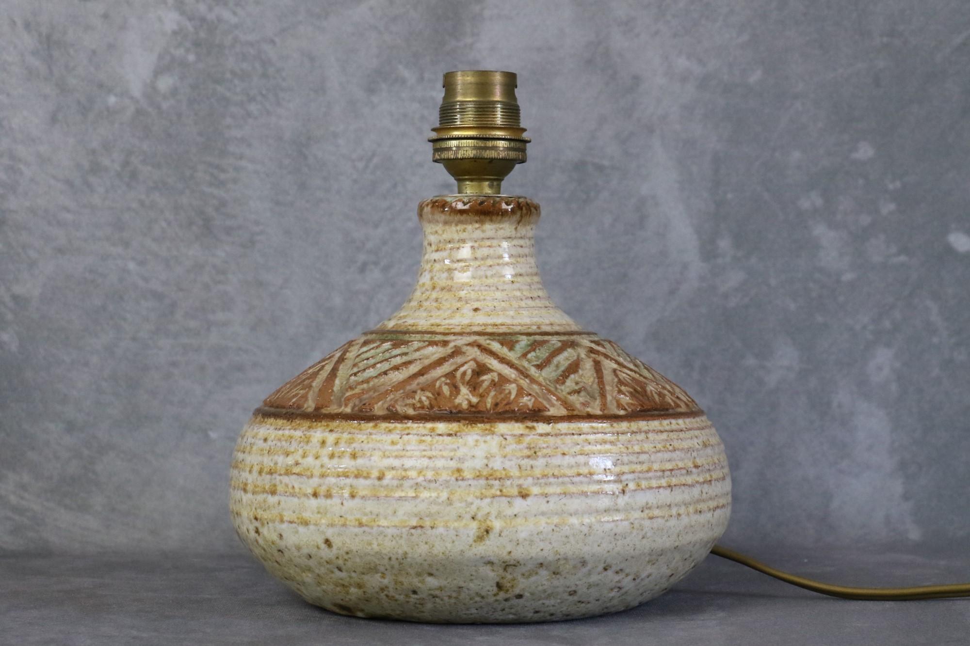 Mid-Century Modern Mid-Century French Ceramic Lamp by Marcel Giraud, Vallauris, 1960s Pottery For Sale