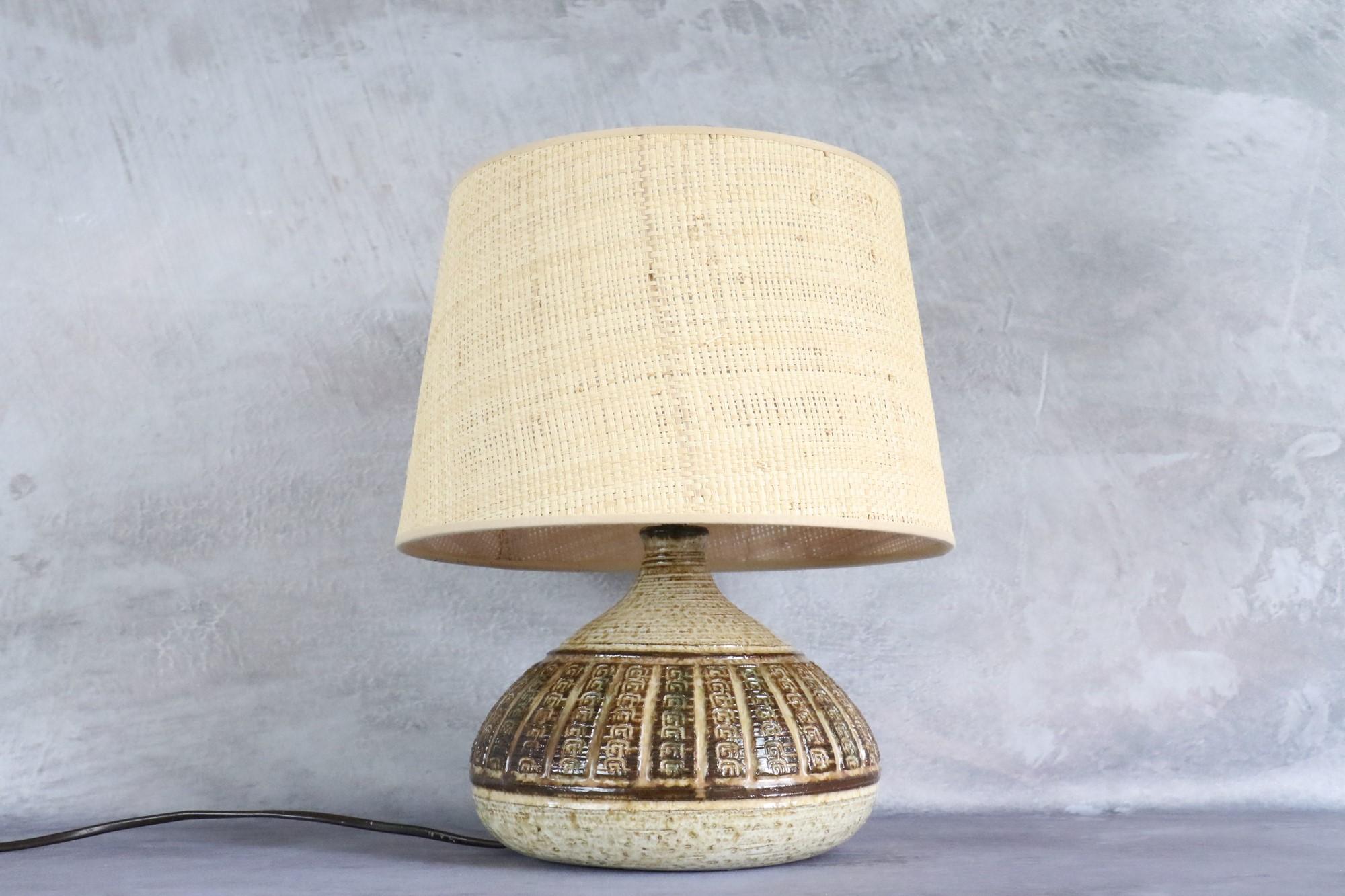 20th Century Midcentury French Ceramic Lamp by Marcel Giraud, Vallauris, 1960s Pottery For Sale