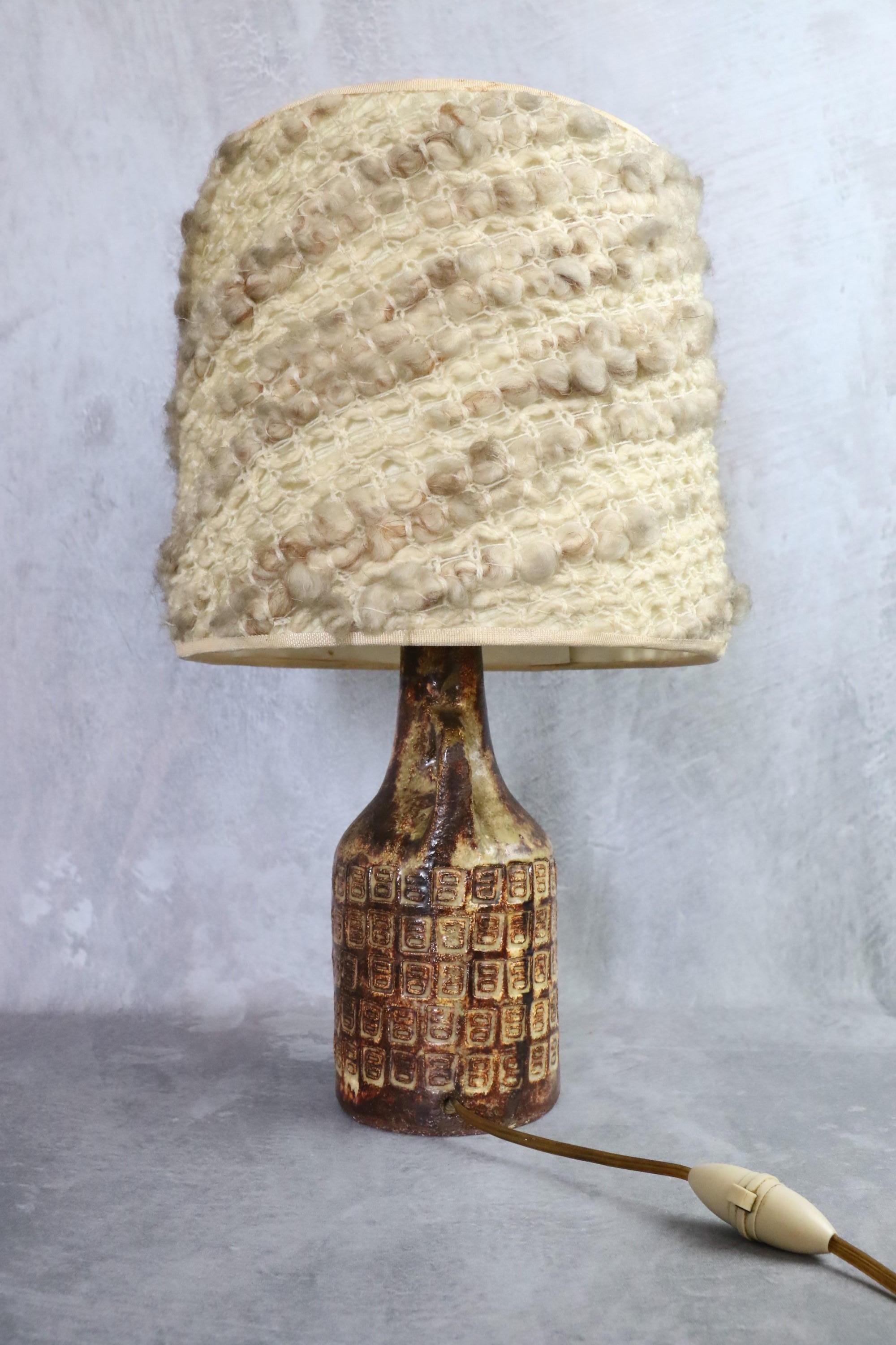 Mid-century French Ceramic Lamp by Olivier Pettit, Vallauris, 1960s Pottery 2