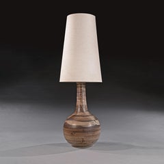 Mid Century French Ceramic Lamp of Monumental Size and Scale