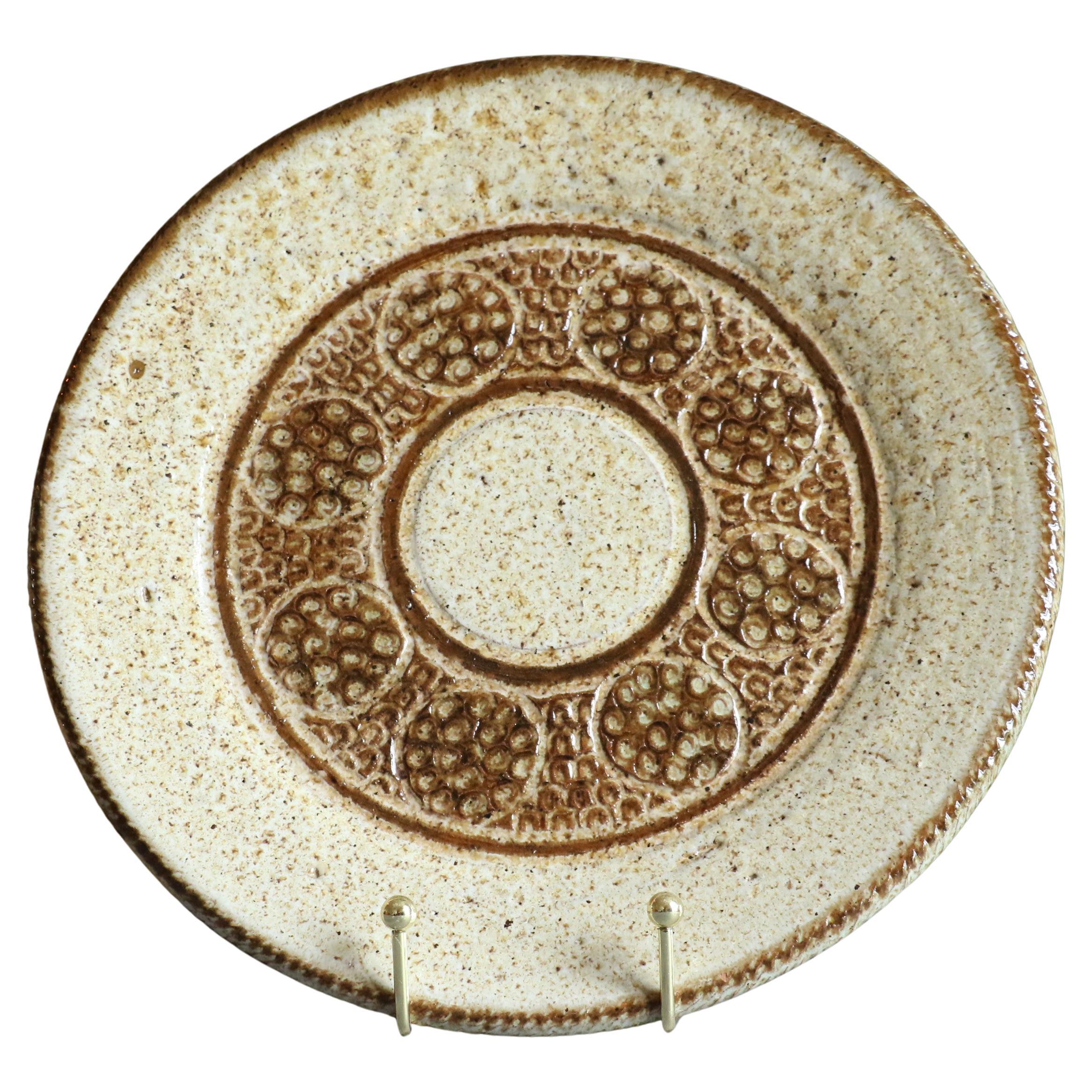 Mid-century French Ceramic Large plate by Marcel Giraud - Vallauris - 1960s