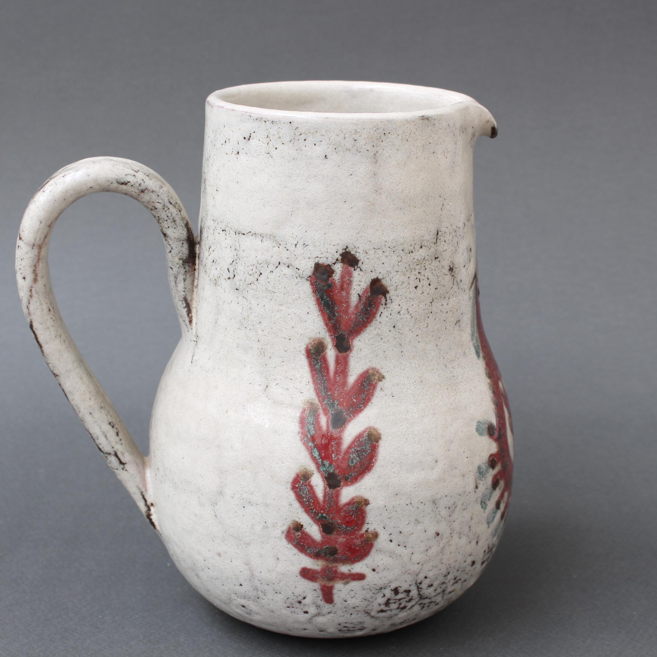 Midcentury French Ceramic Lidded Pitcher by Le Mûrier, 'circa 1960s' For Sale 8