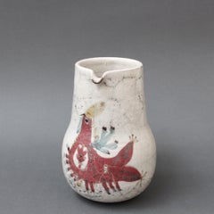 Midcentury French Ceramic Lidded Pitcher by Le Mûrier, 'circa 1960s'
