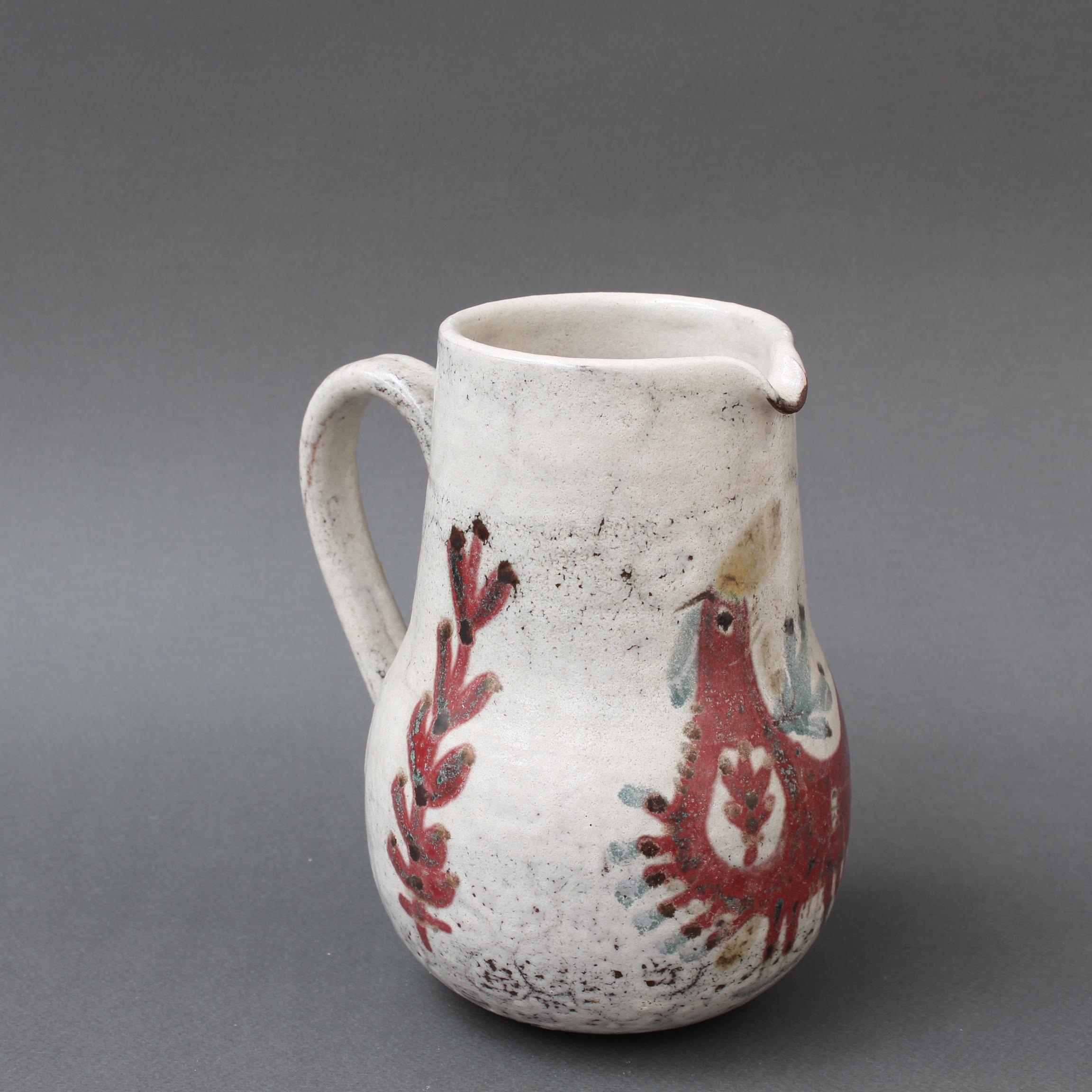 Mid-20th Century Midcentury French Ceramic Lidded Pitcher by Le Mûrier, 'circa 1960s' For Sale