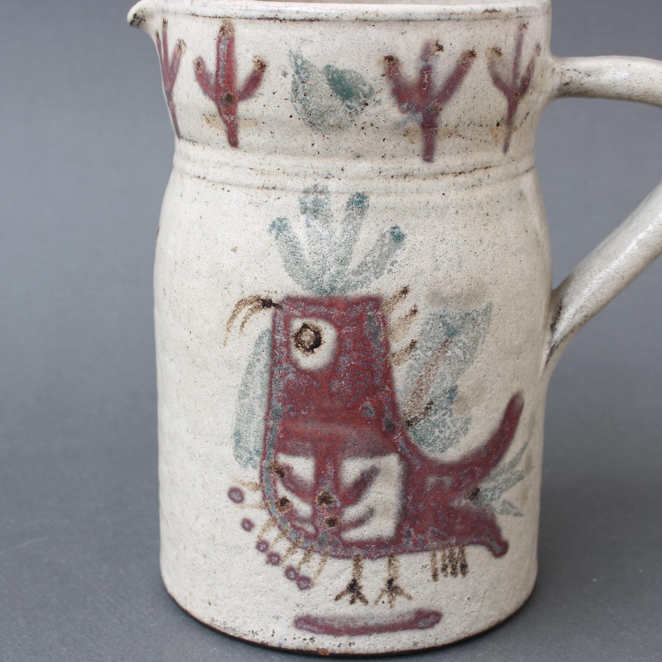 Mid-Century French Ceramic Pitcher by Le Mûrier (circa 1960s) For Sale 6