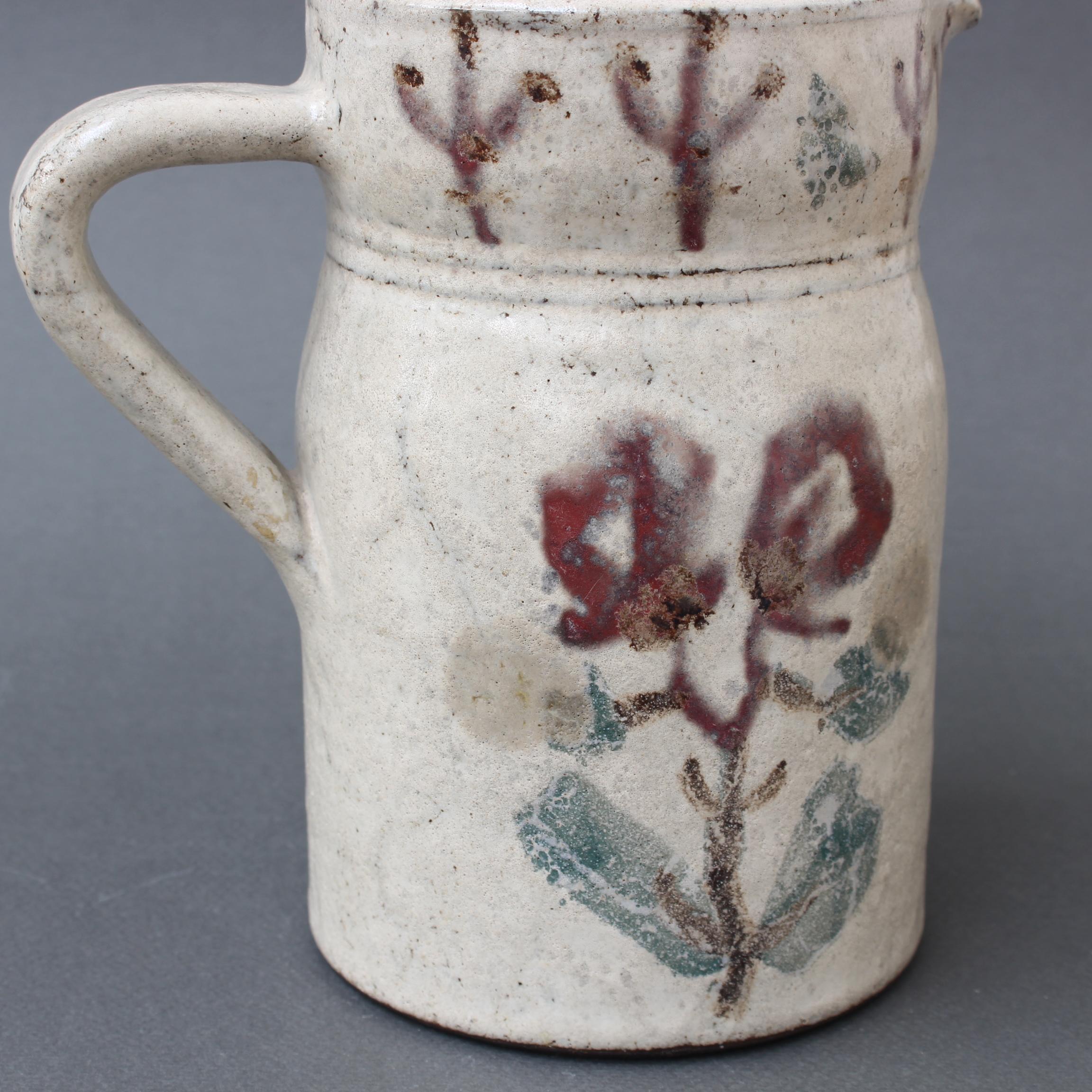 Mid-Century French Ceramic Pitcher by Le Mûrier (circa 1960s) For Sale 3
