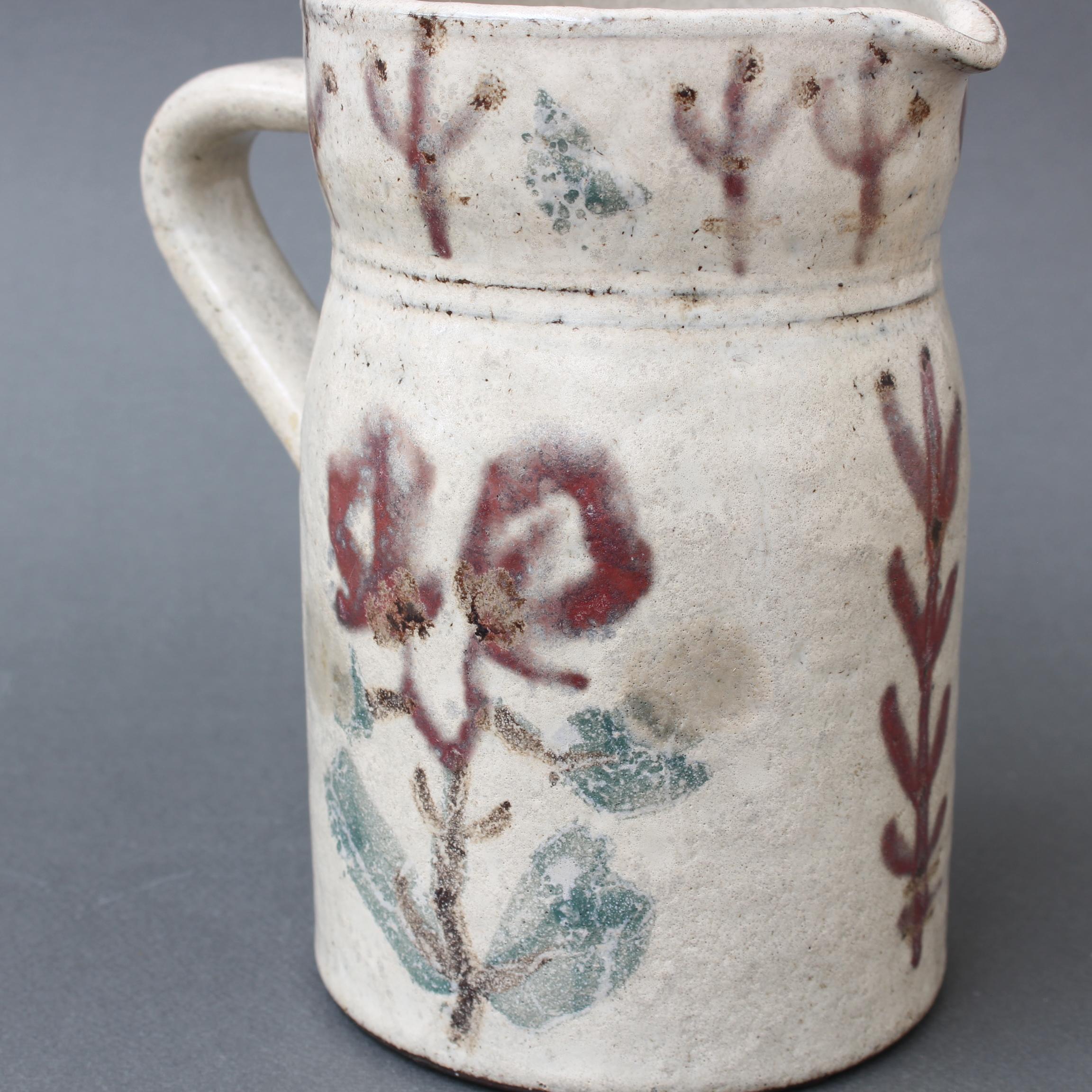 Mid-Century French Ceramic Pitcher by Le Mûrier (circa 1960s) For Sale 4