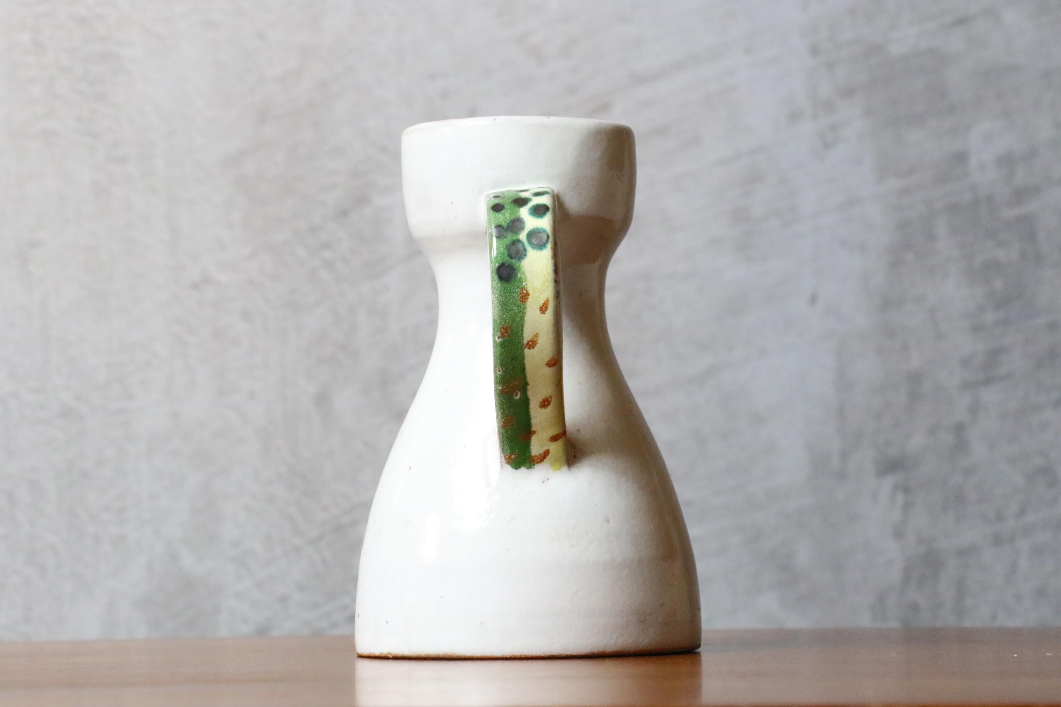 Mid-Century French Ceramic Pitcher by Naumovitch Gourju, Grand Chêne, Vallauris In Good Condition For Sale In Camblanes et Meynac, FR