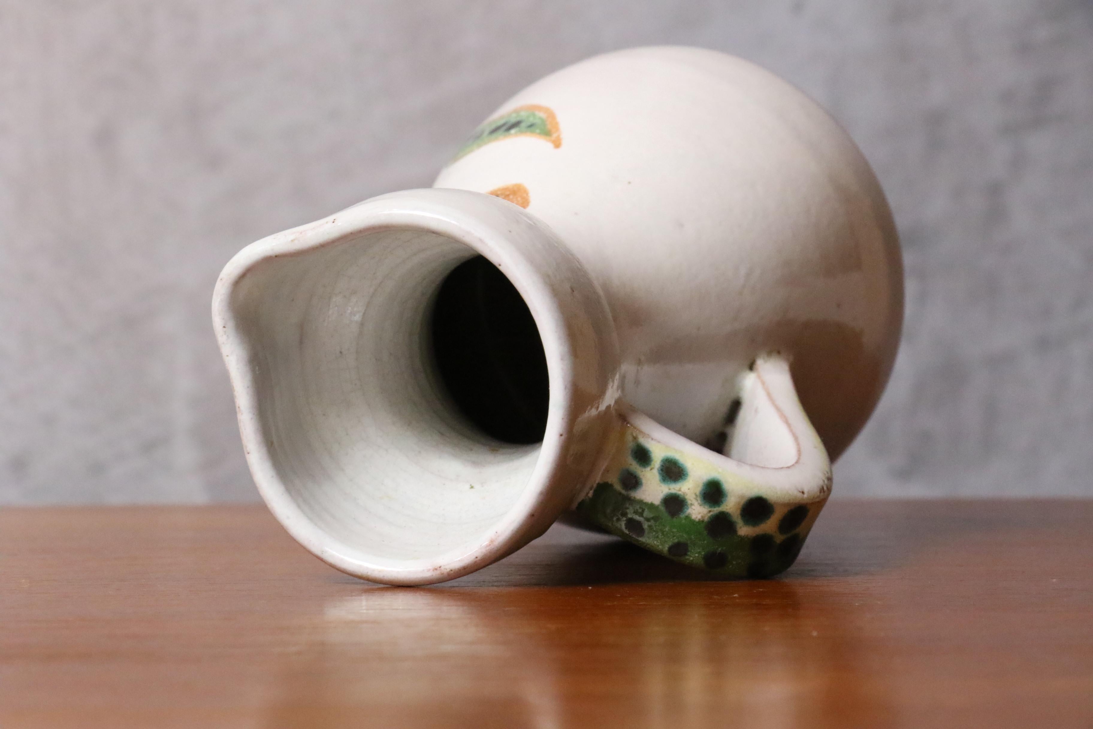 Mid-Century French Ceramic Pitcher by Naumovitch Gourju, Grand Chêne, Vallauris For Sale 2