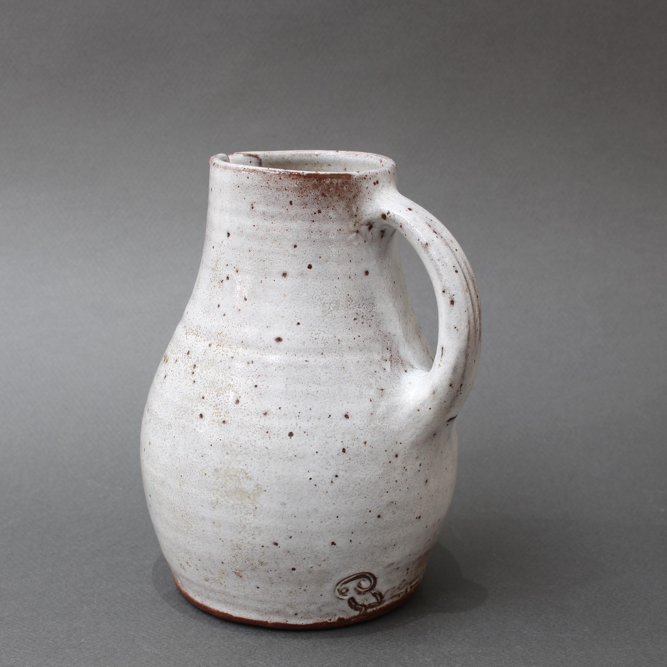 Midcentury French Ceramic Pitcher by Pierlot, circa 1960s In Good Condition In London, GB