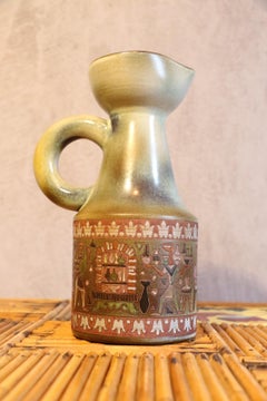 Mid-century French Ceramic Pitcher by René Maurel, 1966, Era Ruelland