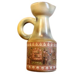 Jarra de cerámica francesa de mediados de siglo de René Maurel, 1966, Era Ruelland