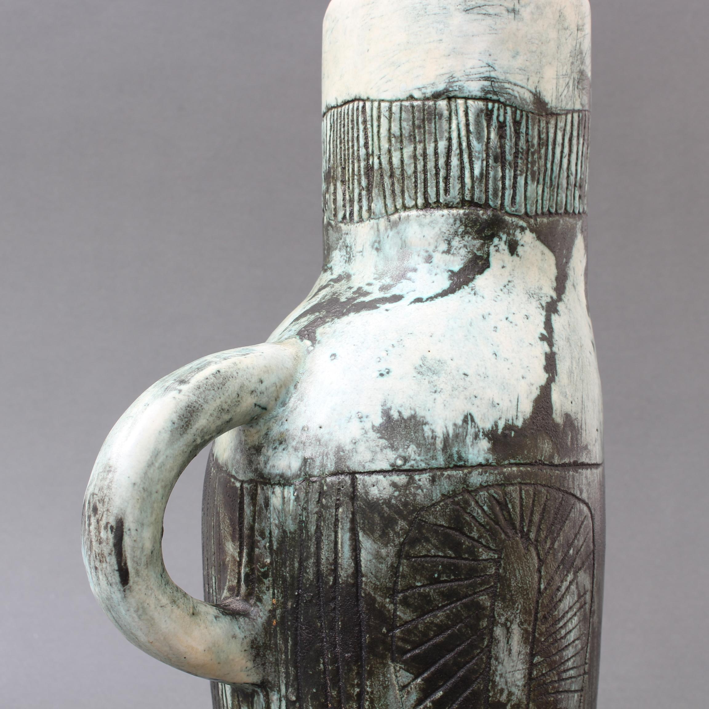 Pichet / Vase en céramique française du milieu du siècle dernier par Jacques Blin et Jean Rustin en vente 4