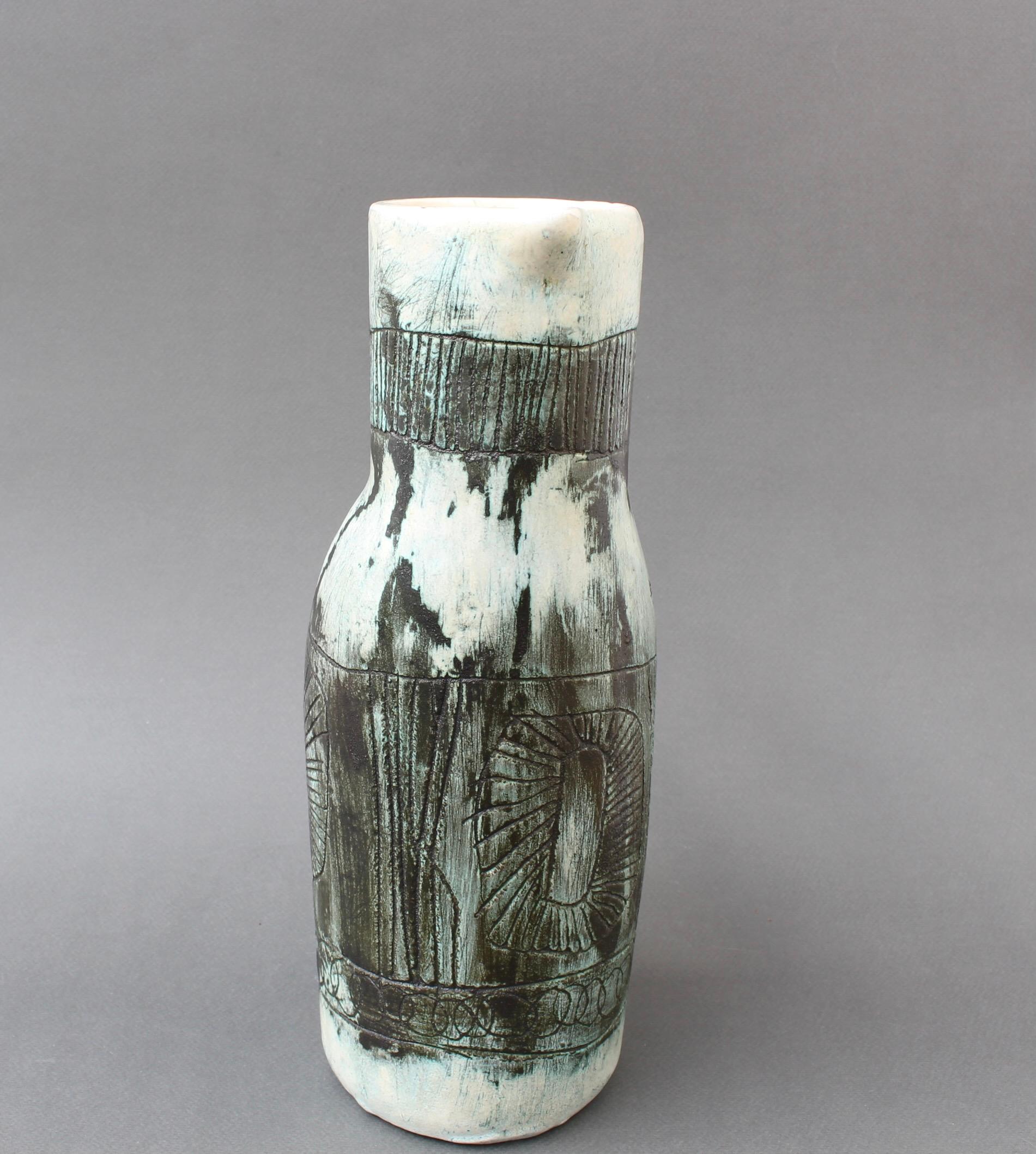 Pichet / Vase en céramique française du milieu du siècle dernier par Jacques Blin et Jean Rustin Bon état - En vente à London, GB