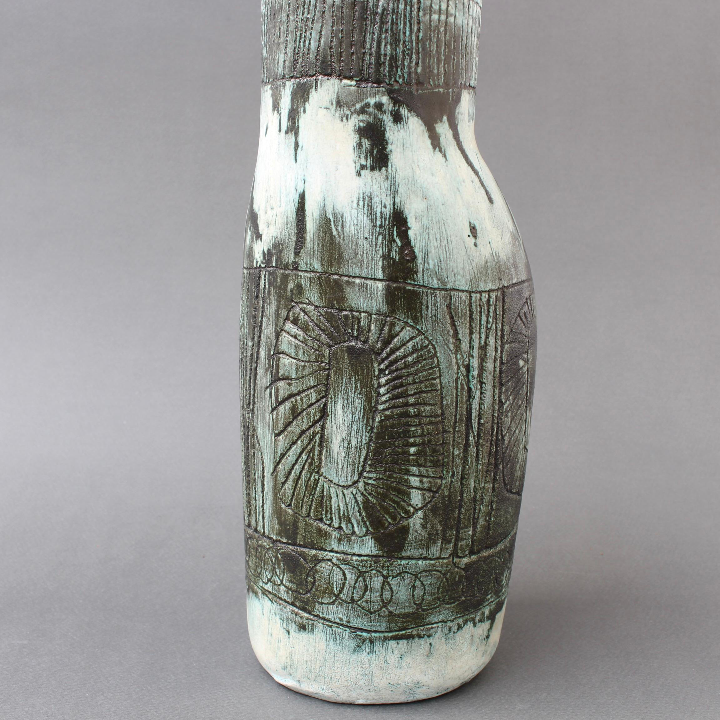 Milieu du XXe siècle Pichet / Vase en céramique française du milieu du siècle dernier par Jacques Blin et Jean Rustin en vente