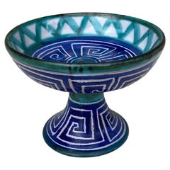 Mid-Century French Ceramic Ring Bowl Baguier Robert Picault Vallauris 