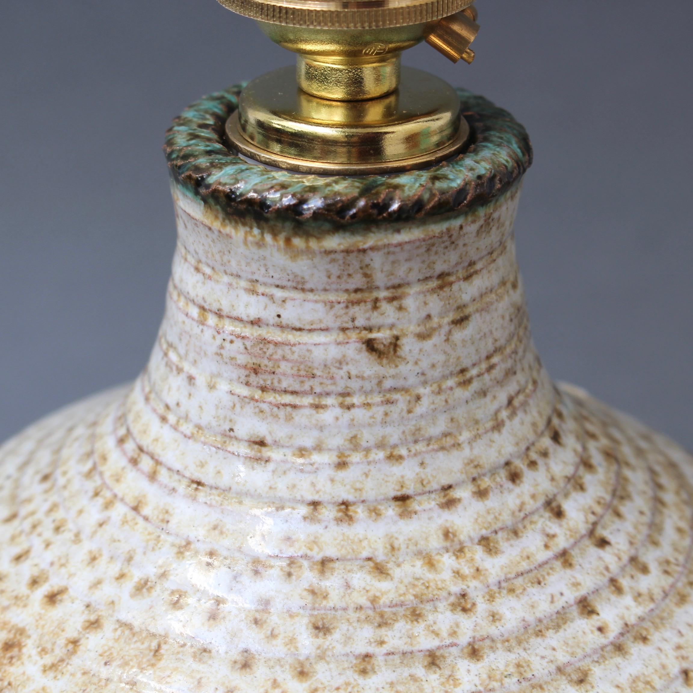 Midcentury French Ceramic Table Lamp by Marcel Giraud, circa 1960s 5