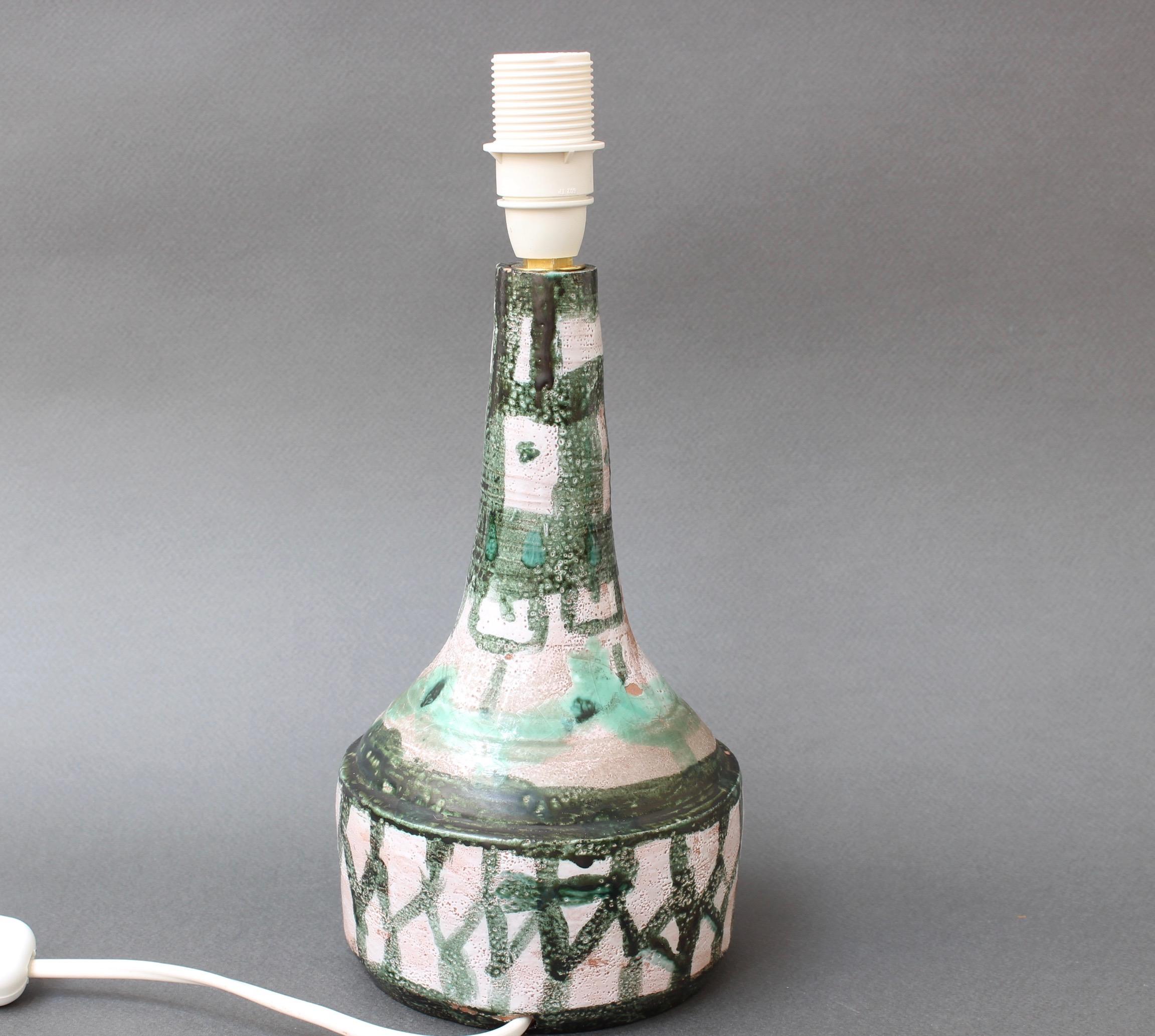 Mid-20th Century Midcentury French Ceramic Table Lamp, 'circa 1960s'