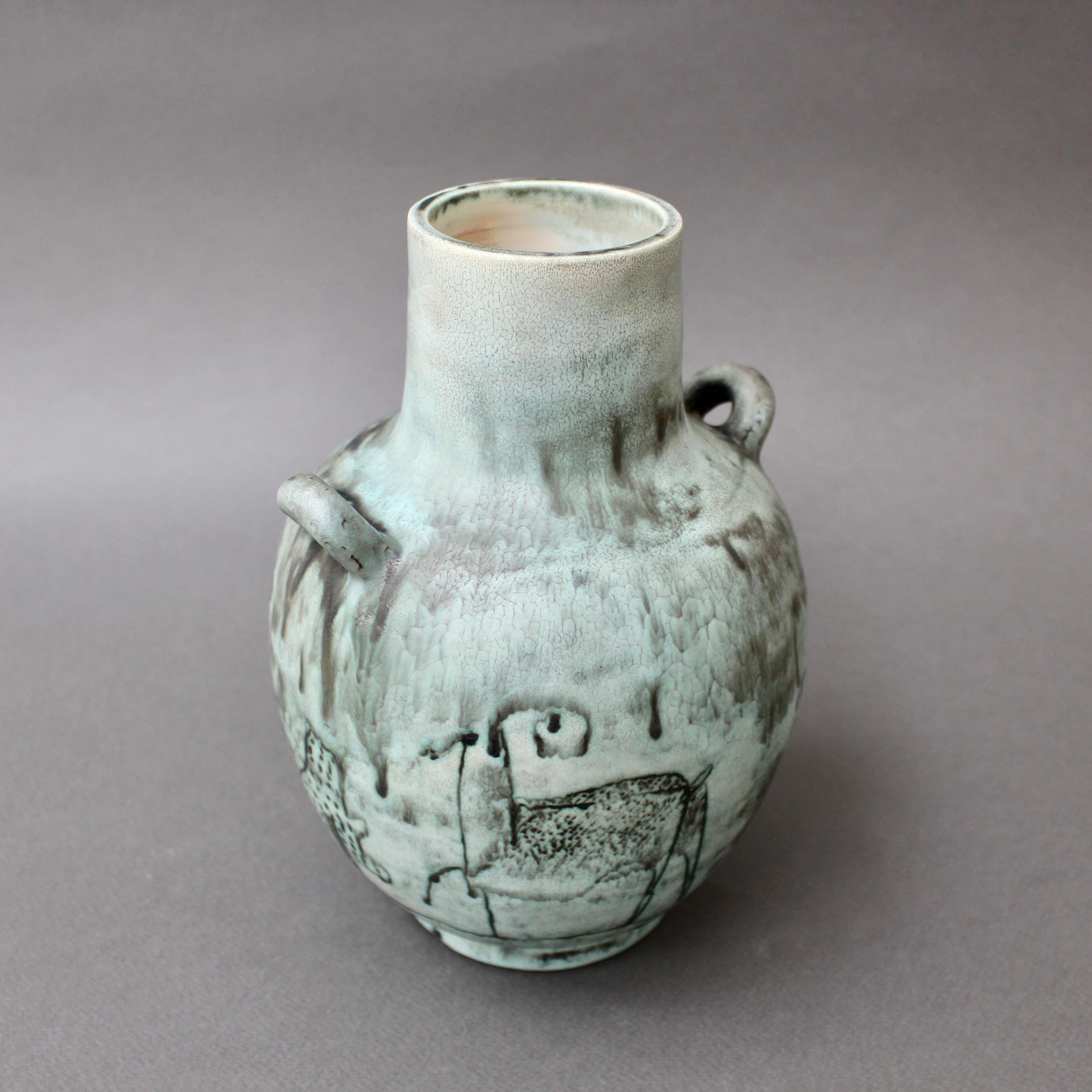 Midcentury French Ceramic Vase by Jacques Blin, circa 1950s 5