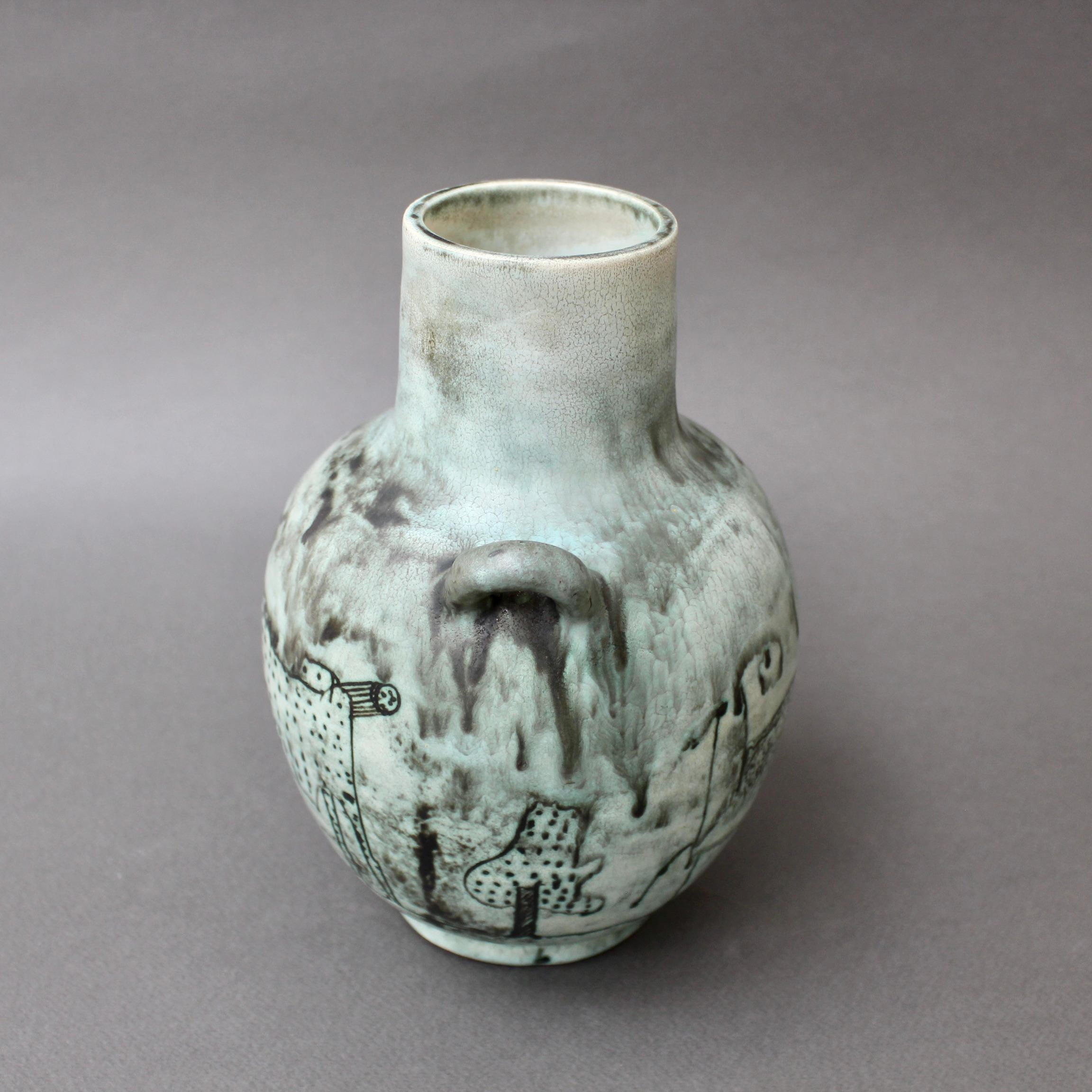 Midcentury French Ceramic Vase by Jacques Blin, circa 1950s 6