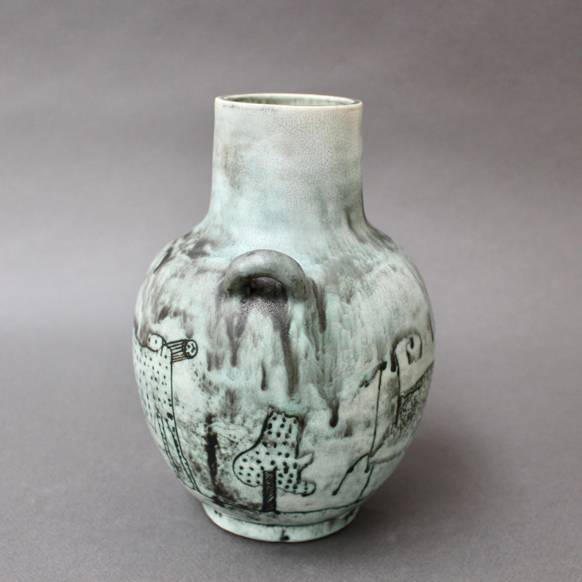 Mid-20th Century Midcentury French Ceramic Vase by Jacques Blin, circa 1950s