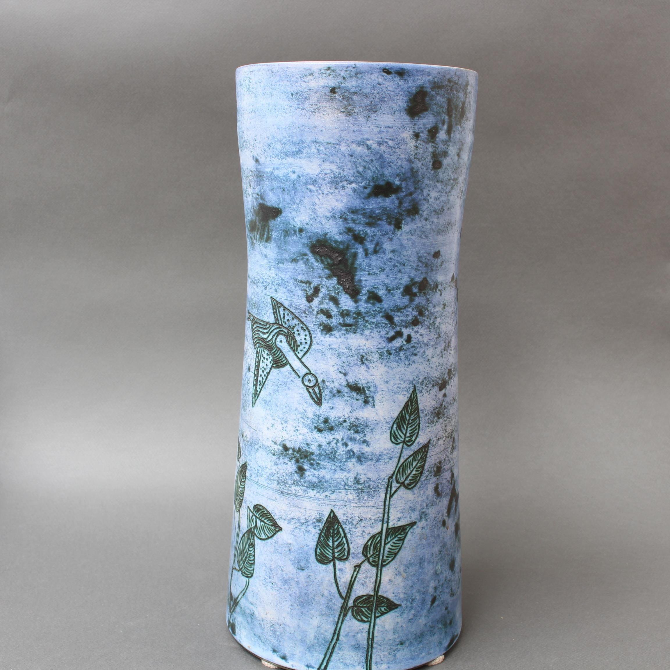 Midcentury French Ceramic Vase by Jacques Blin, circa 1950s, Large In Good Condition In London, GB