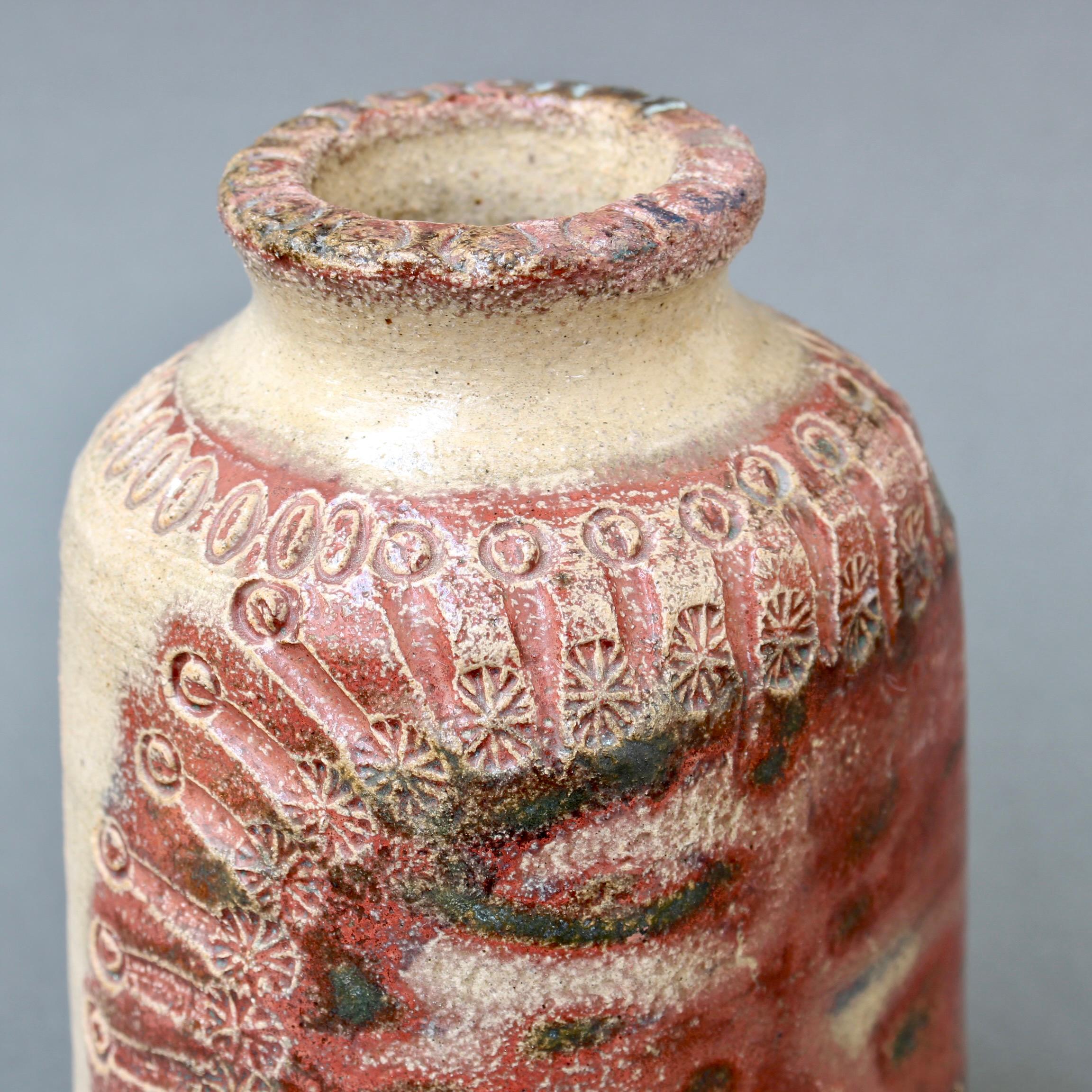 Vase en céramique française du milieu du siècle dernier de Marcel Giraud, vers 1970 en vente 5