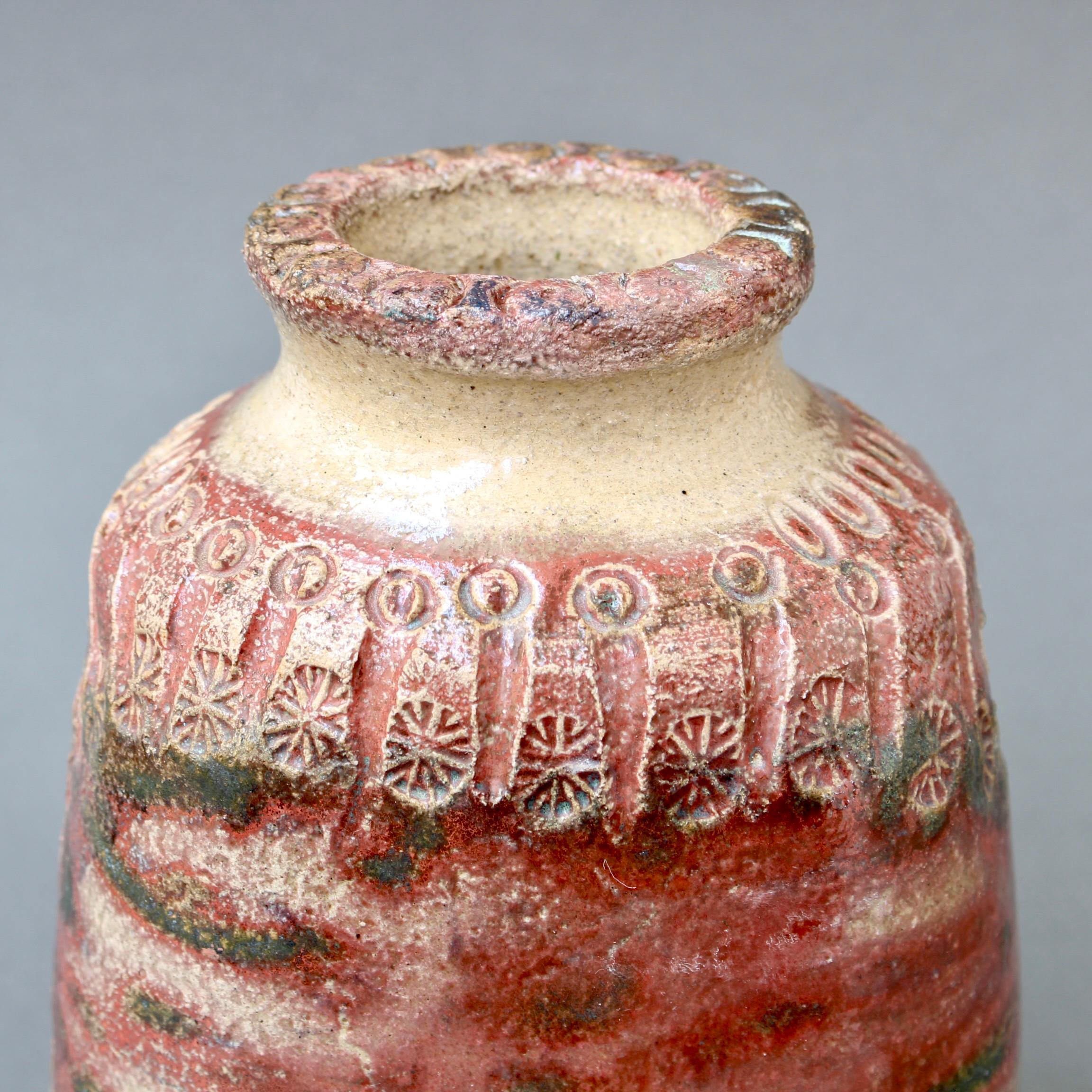 Vase en céramique française du milieu du siècle dernier de Marcel Giraud, vers 1970 en vente 6