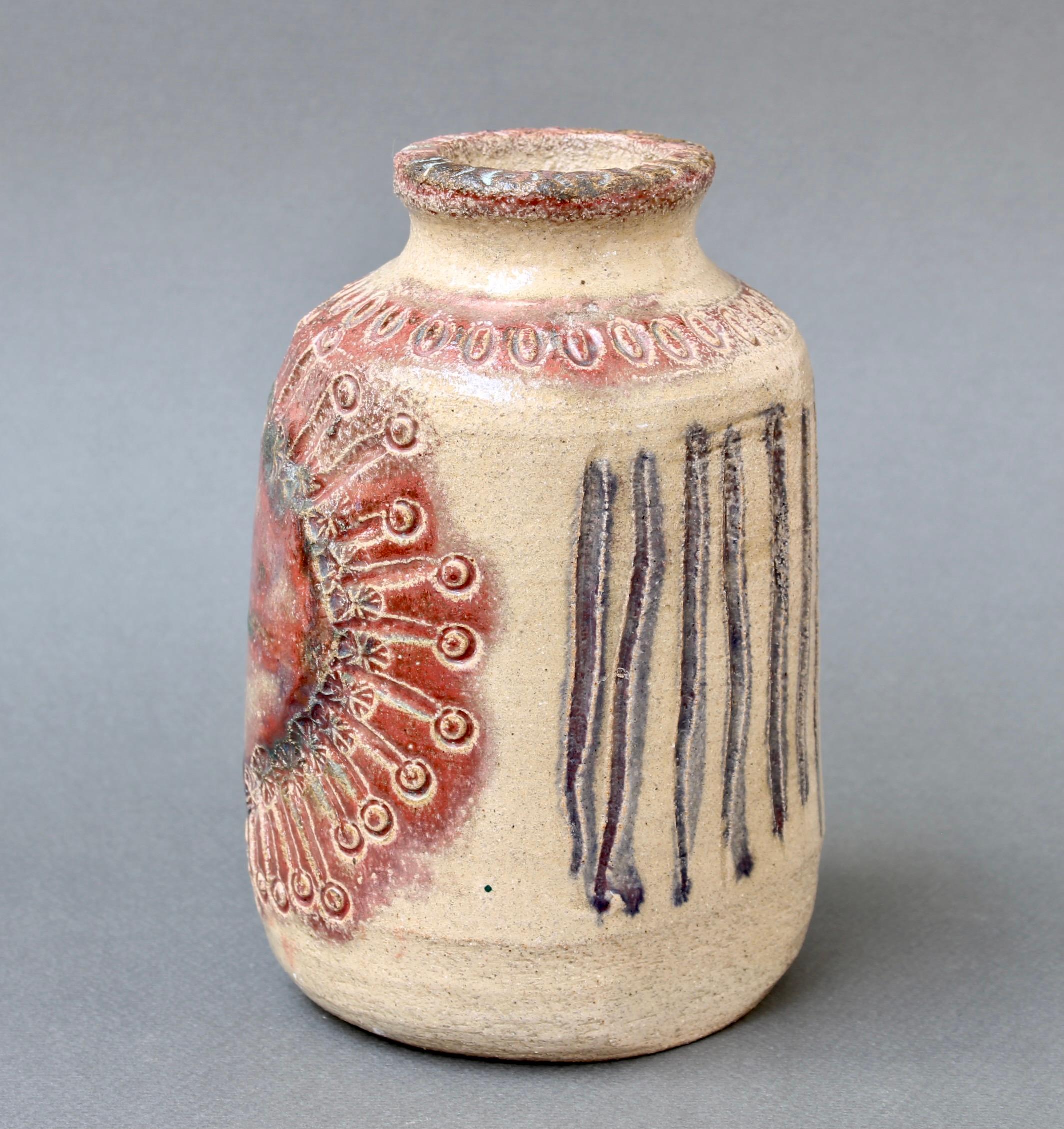 Mid-Century Modern Vase en céramique française du milieu du siècle dernier de Marcel Giraud, vers 1970 en vente