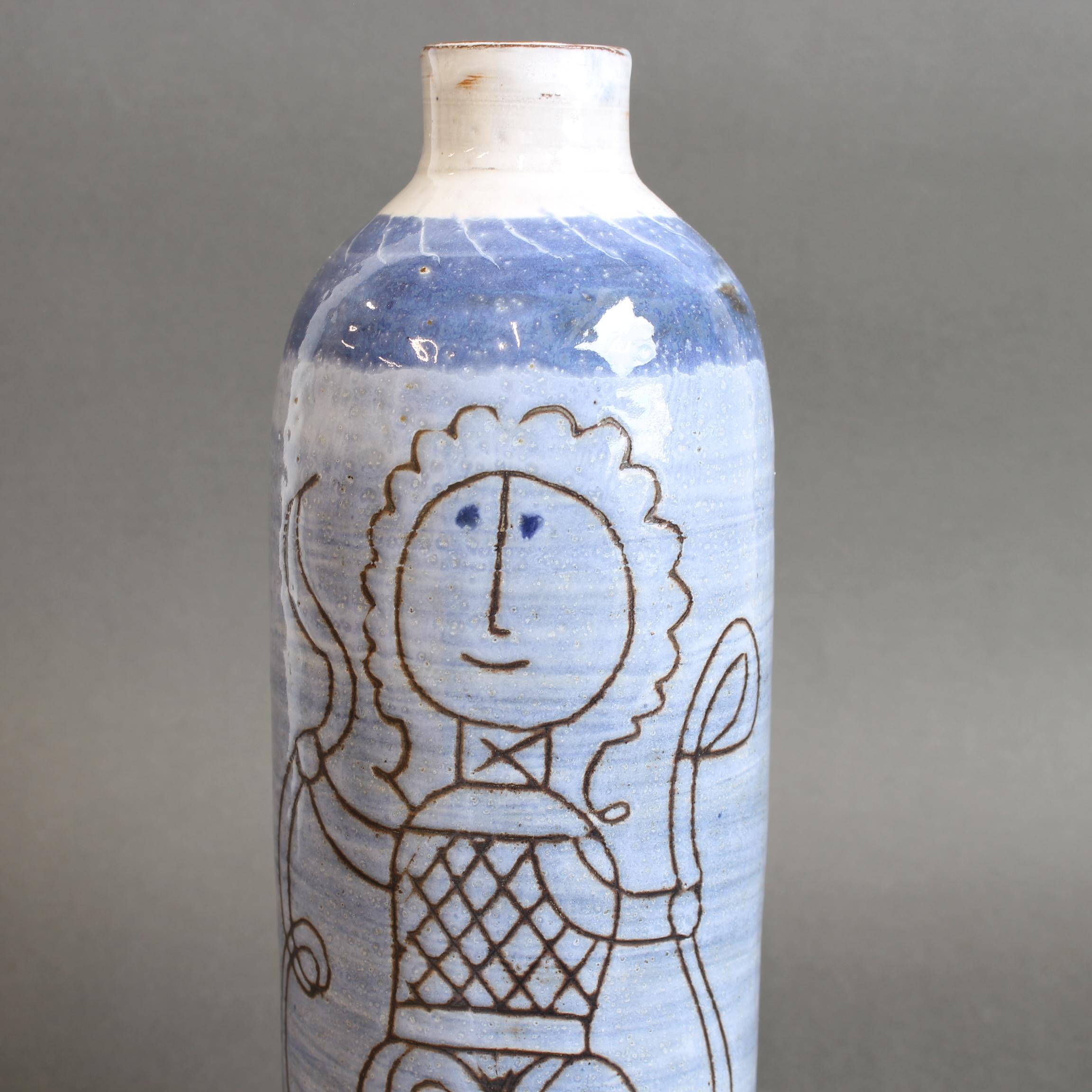 Vase en céramique français du milieu du siècle par Michel Barbier (circa 1960) en vente 1