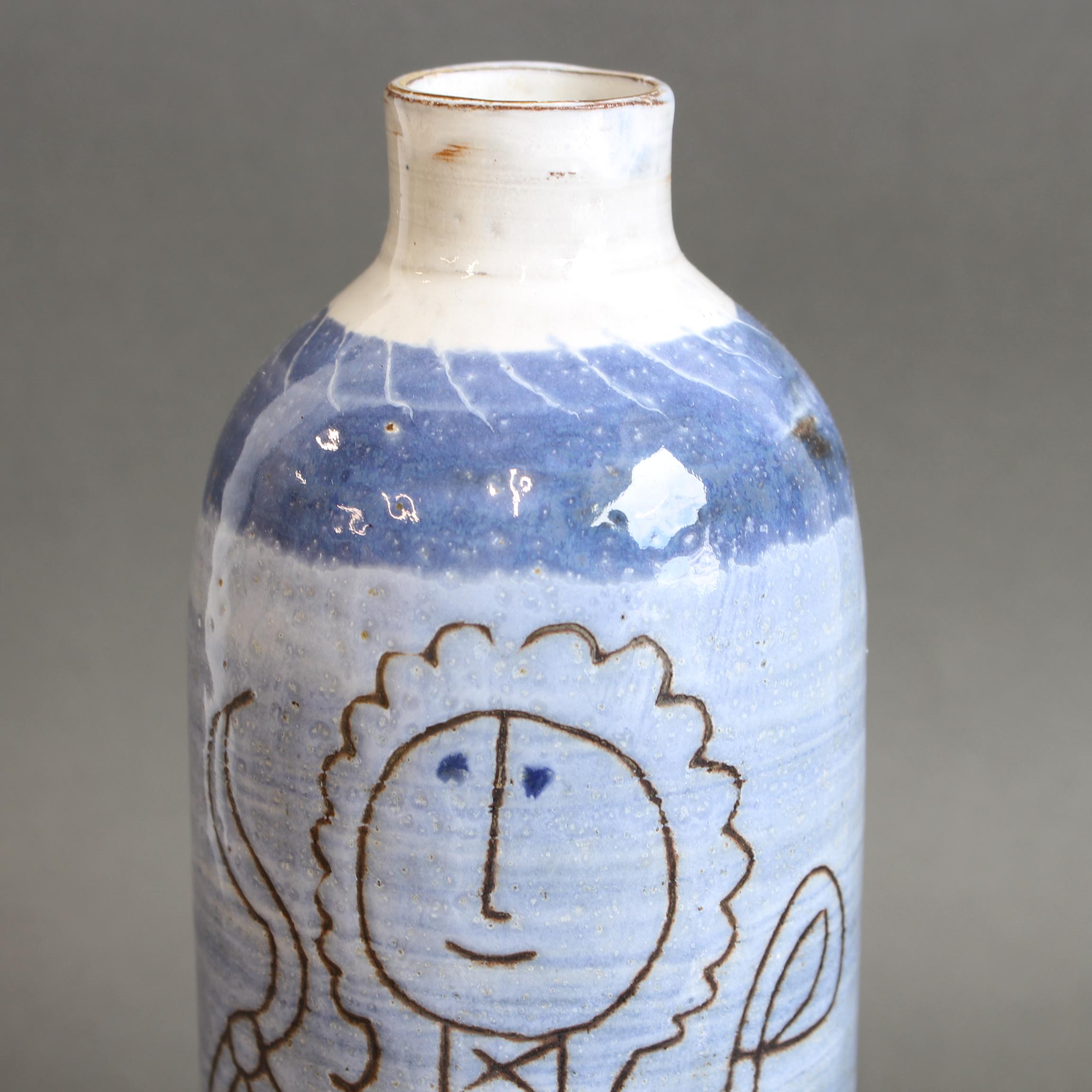 Vase en céramique français du milieu du siècle par Michel Barbier (circa 1960) en vente 2