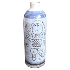 Vase en céramique français du milieu du siècle par Michel Barbier (circa 1960)
