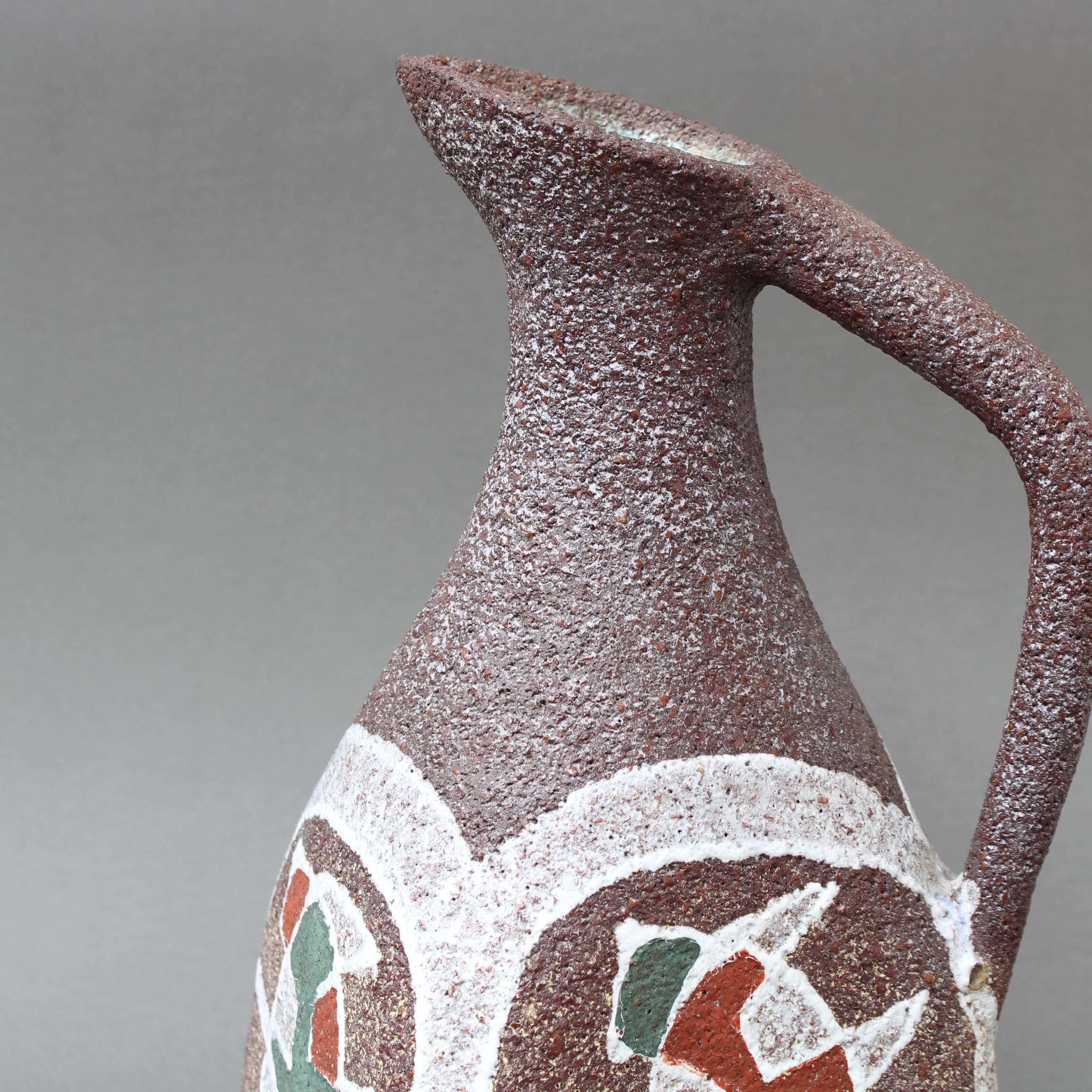 Mid-Century French Ceramic Vase / Pitcher by Accolay 'circa 1960s' For Sale 7