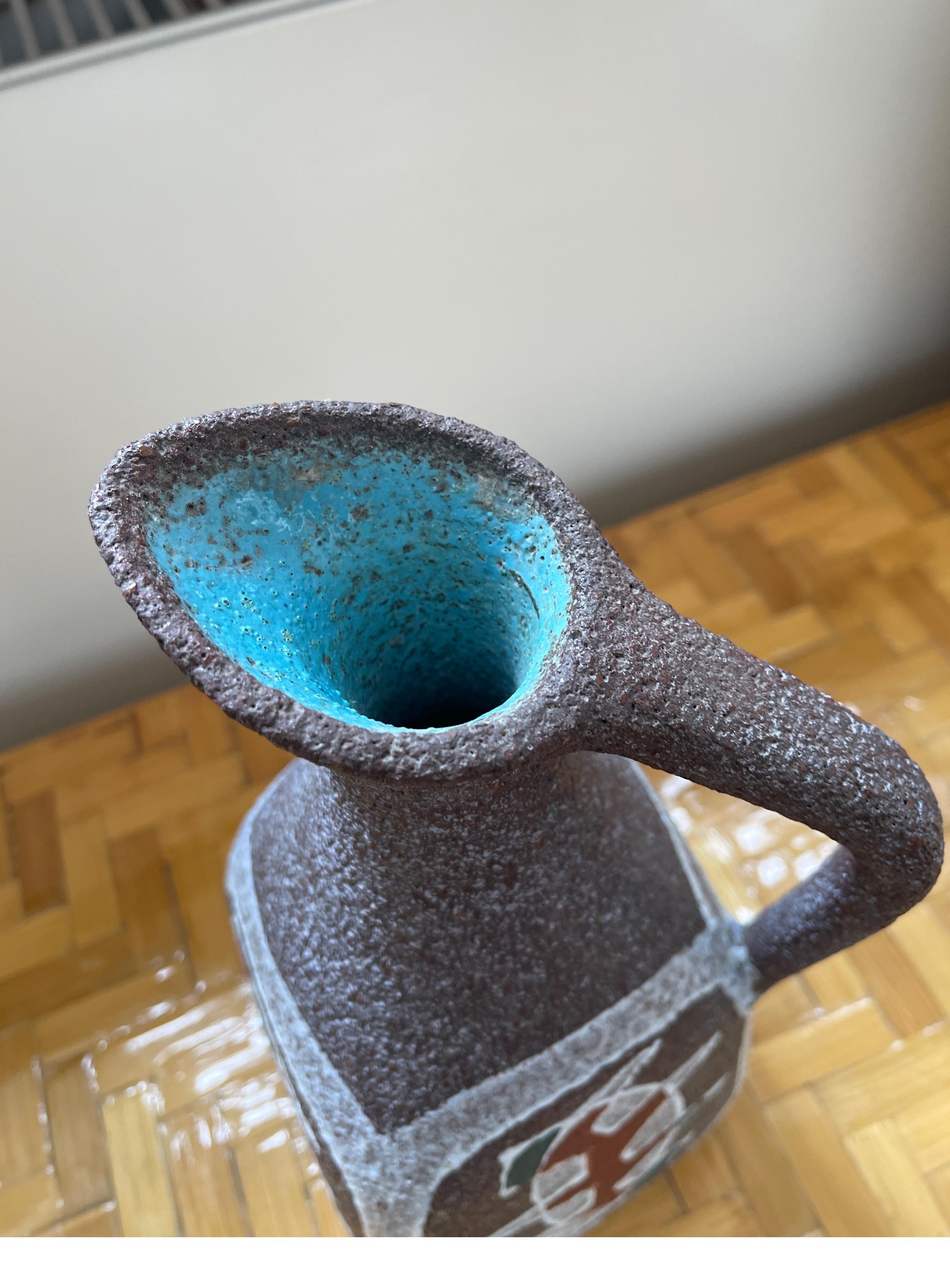 Vaso / Brocca in ceramica francese di metà secolo di Accolay 'circa 1960' in vendita 9