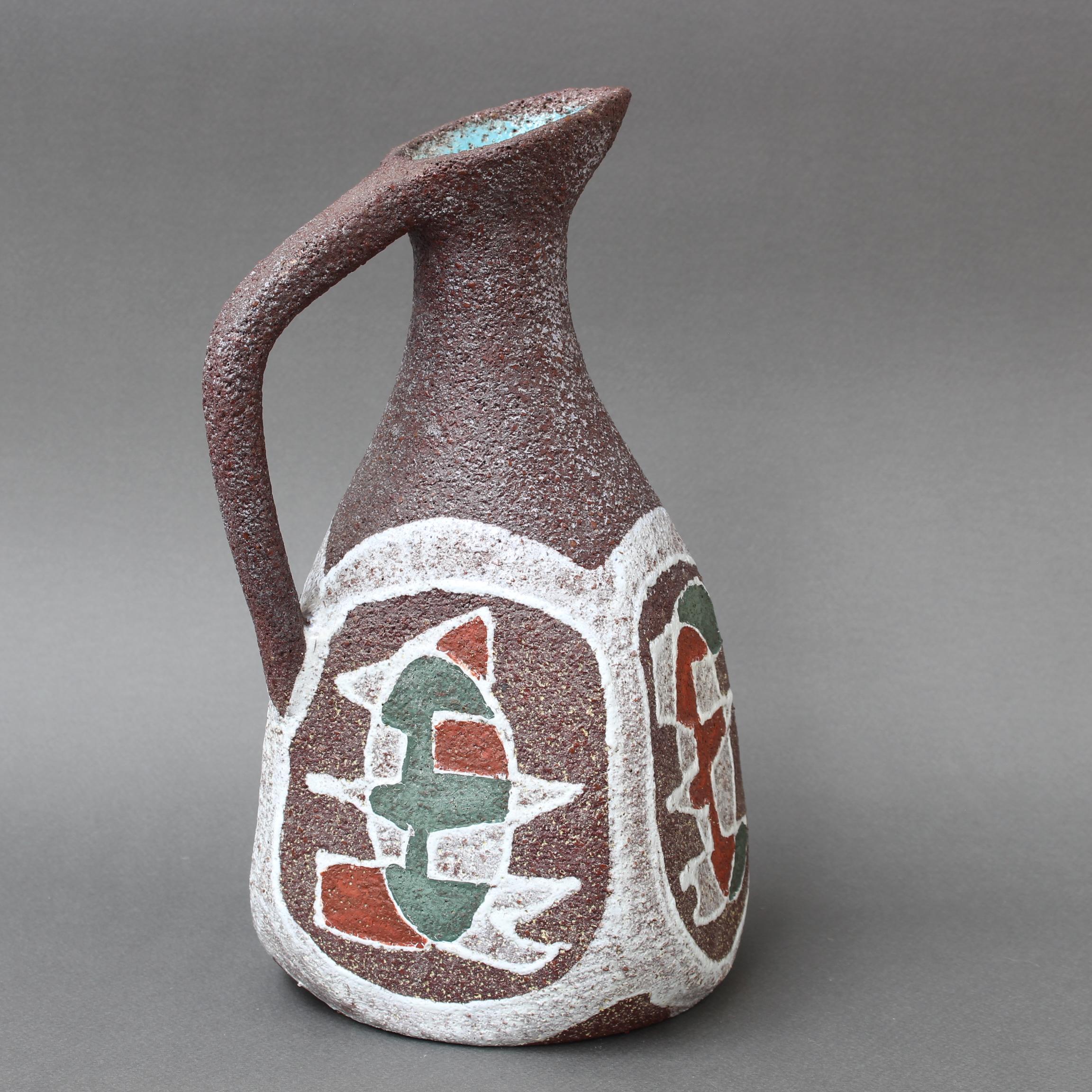 Mid-20th Century Mid-Century French Ceramic Vase / Pitcher by Accolay 'circa 1960s' For Sale