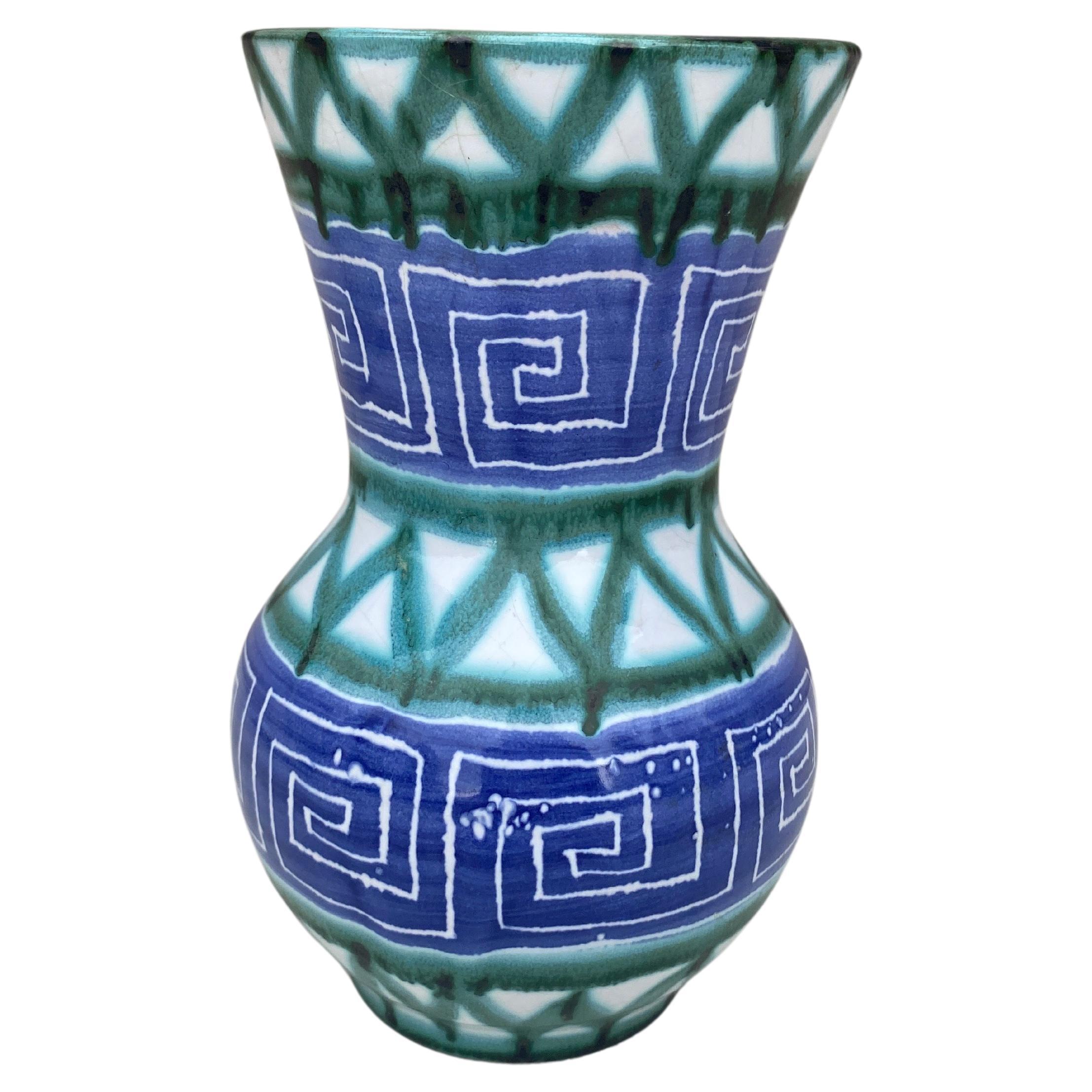 Mitte des Jahrhunderts Französisch Keramik-Vase unterzeichnet Robert Picault Vallauris.