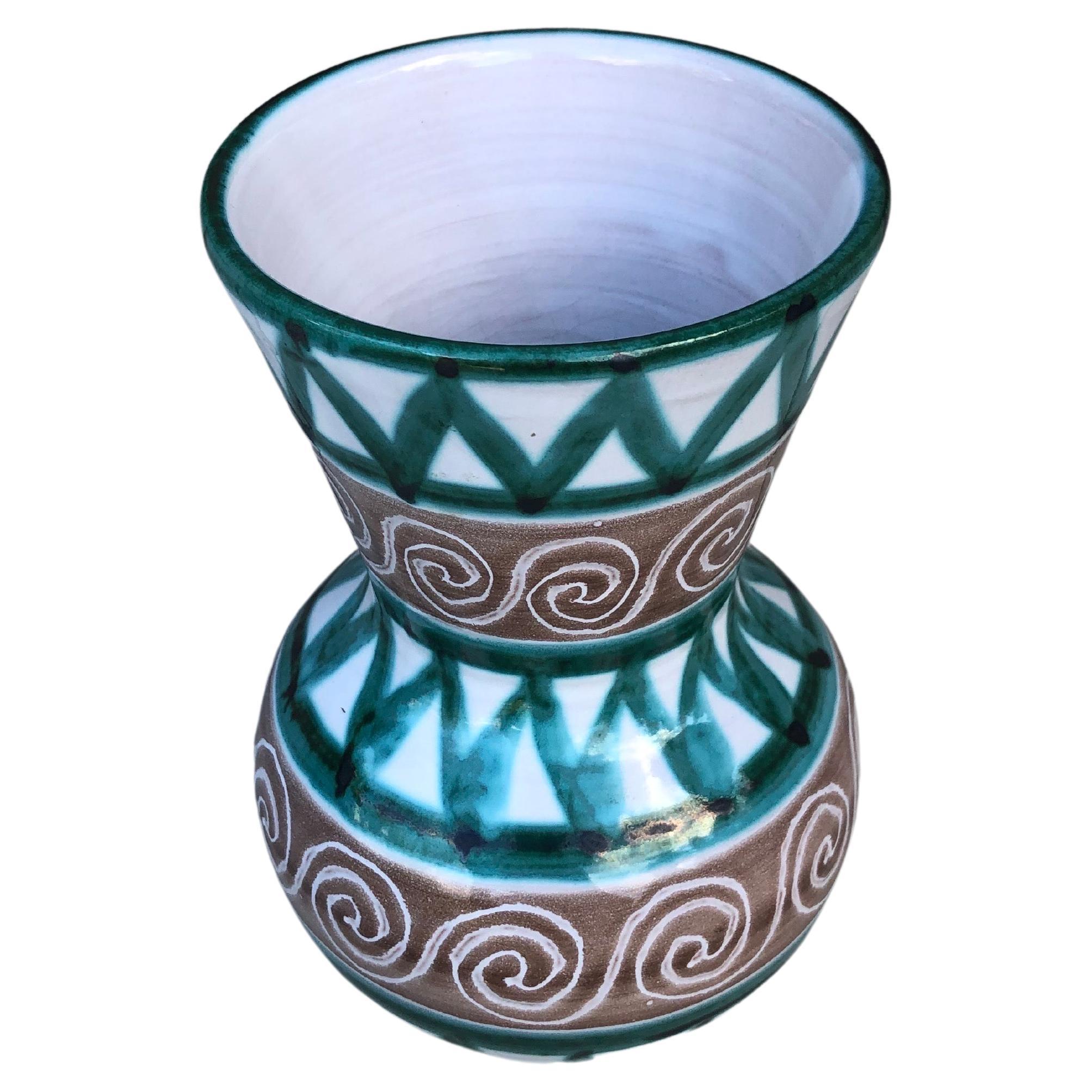 Mid-Century Modern Vase en céramique française du milieu du siècle dernier, Robert Picault Vallauris en vente