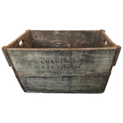 Retro Midcentury French Champagne Harvest Basket