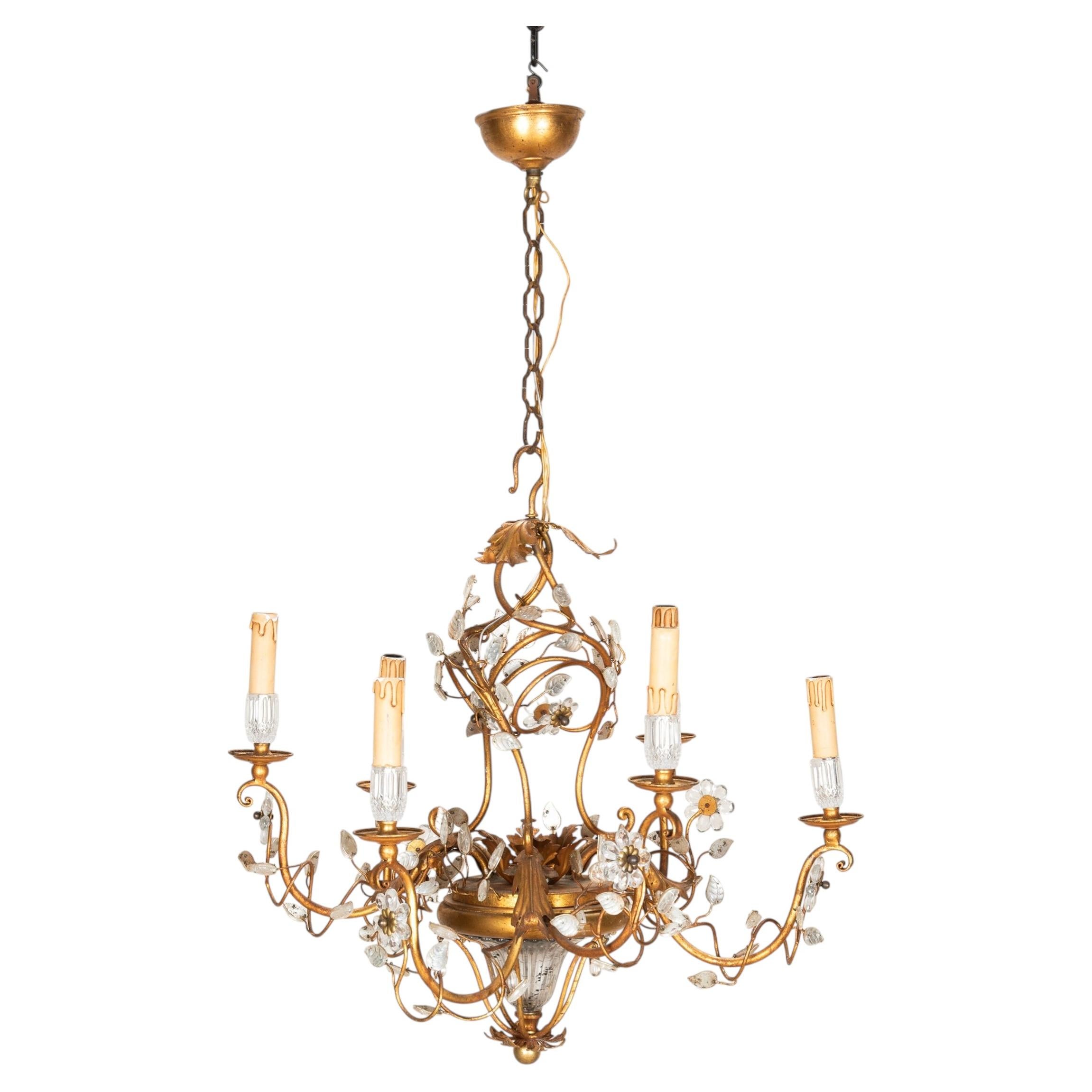 Mid-Century French Chandelier Attributed to Maison Jansen