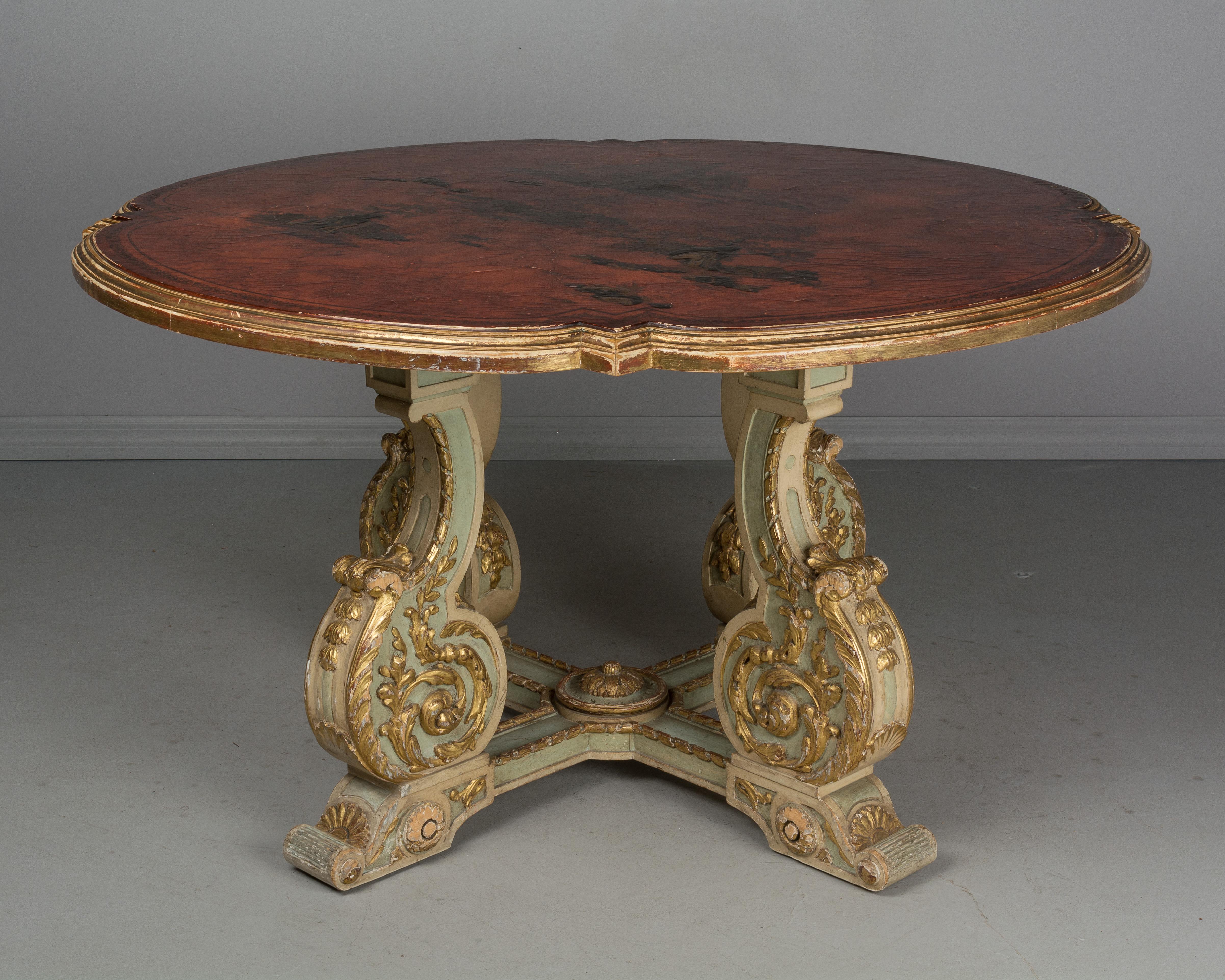 Midcentury French Chinoiserie Guéridon or Center Table 4