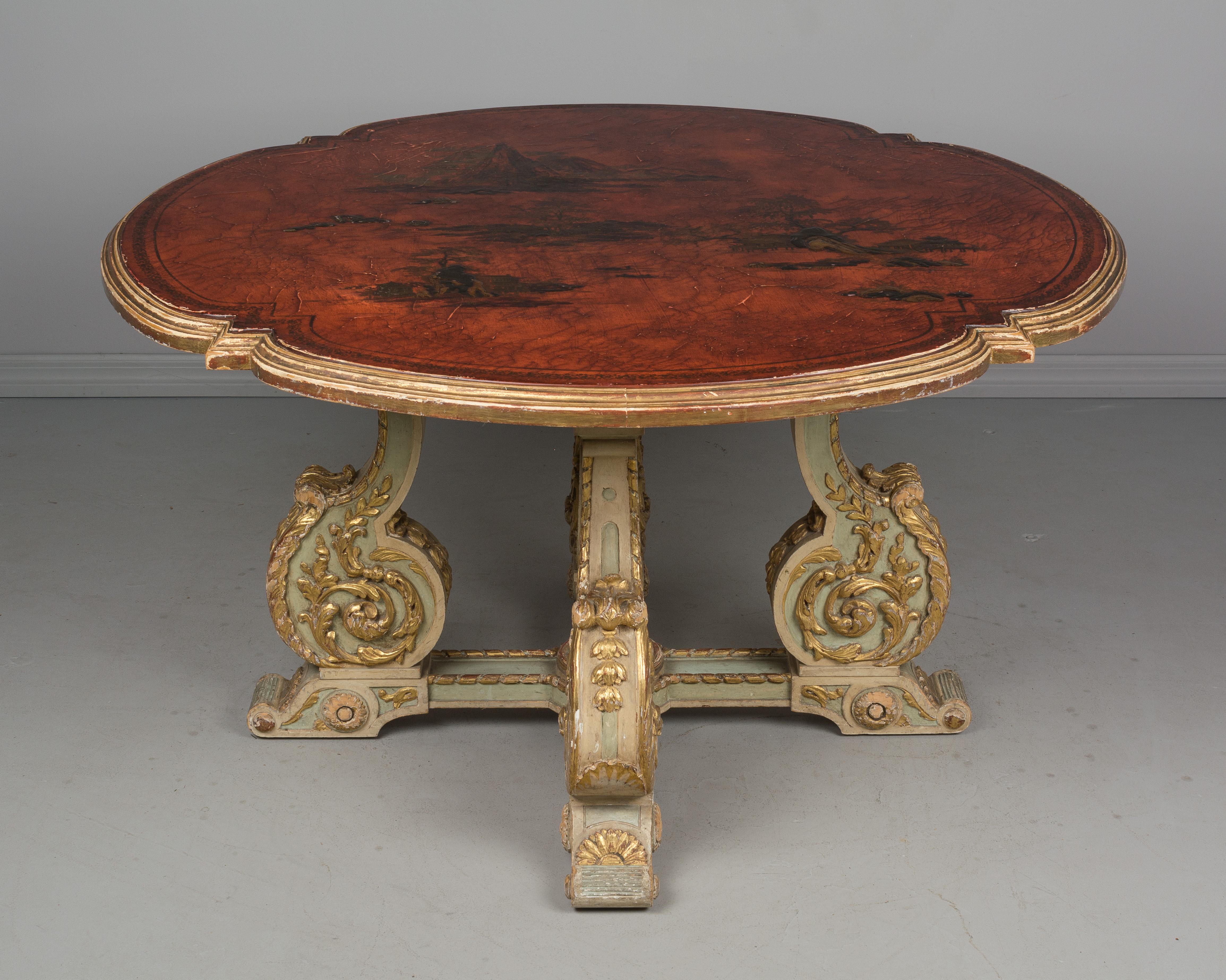 Midcentury French Chinoiserie Guéridon or Center Table 1