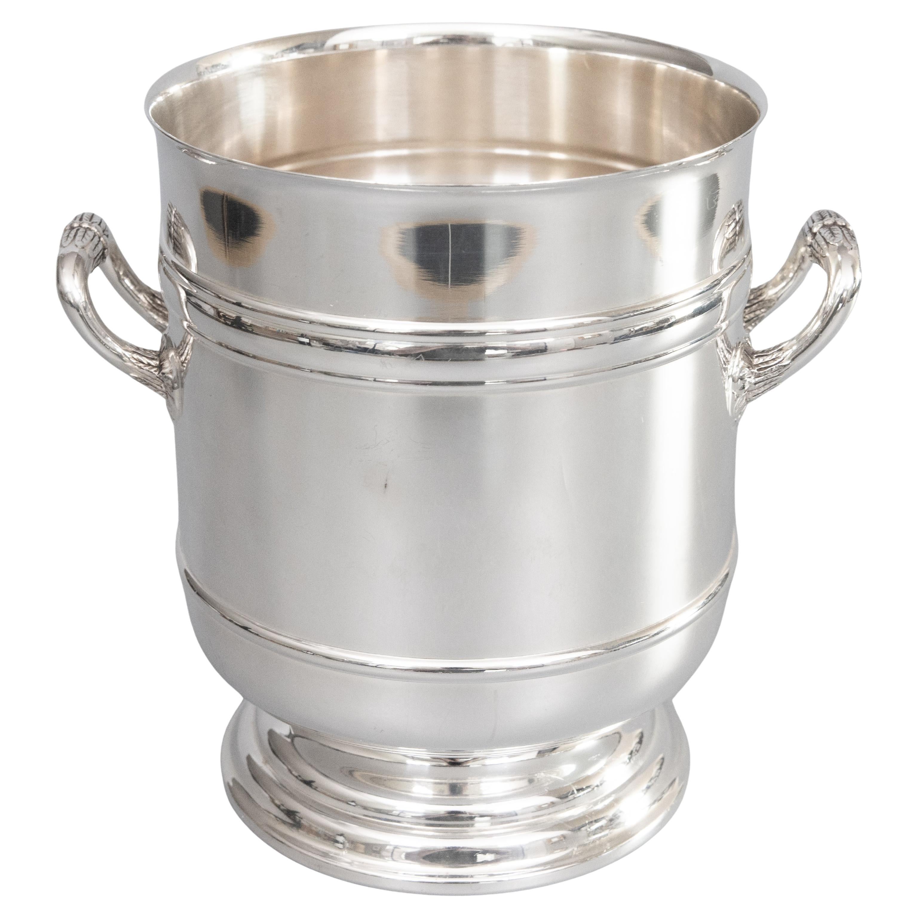 Mid-Century French Christofle Silver Plate Champagne Ice Bucket Wine Cooler