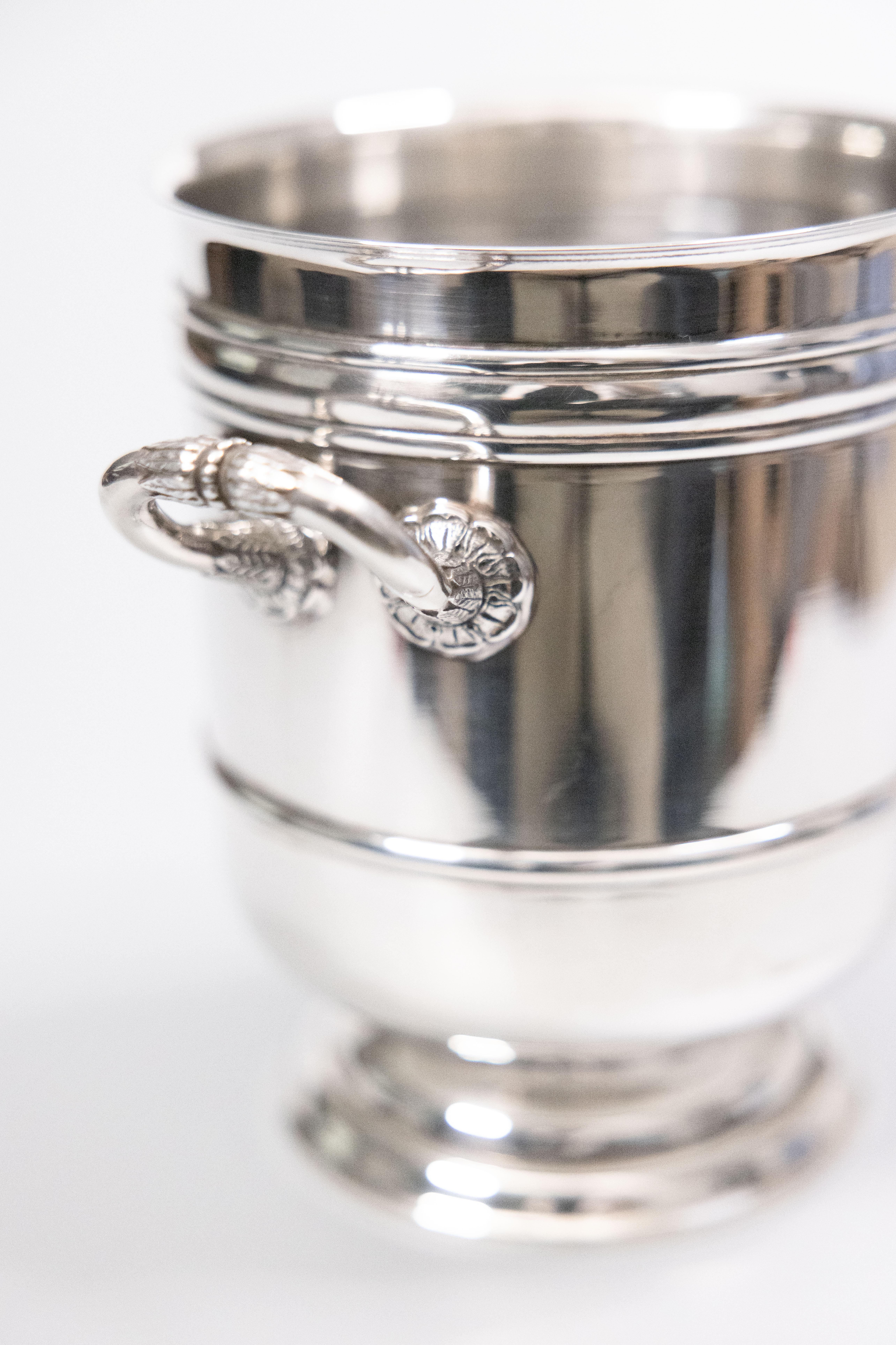 20th Century Mid-Century French Christofle Silver Plate Ice Bucket