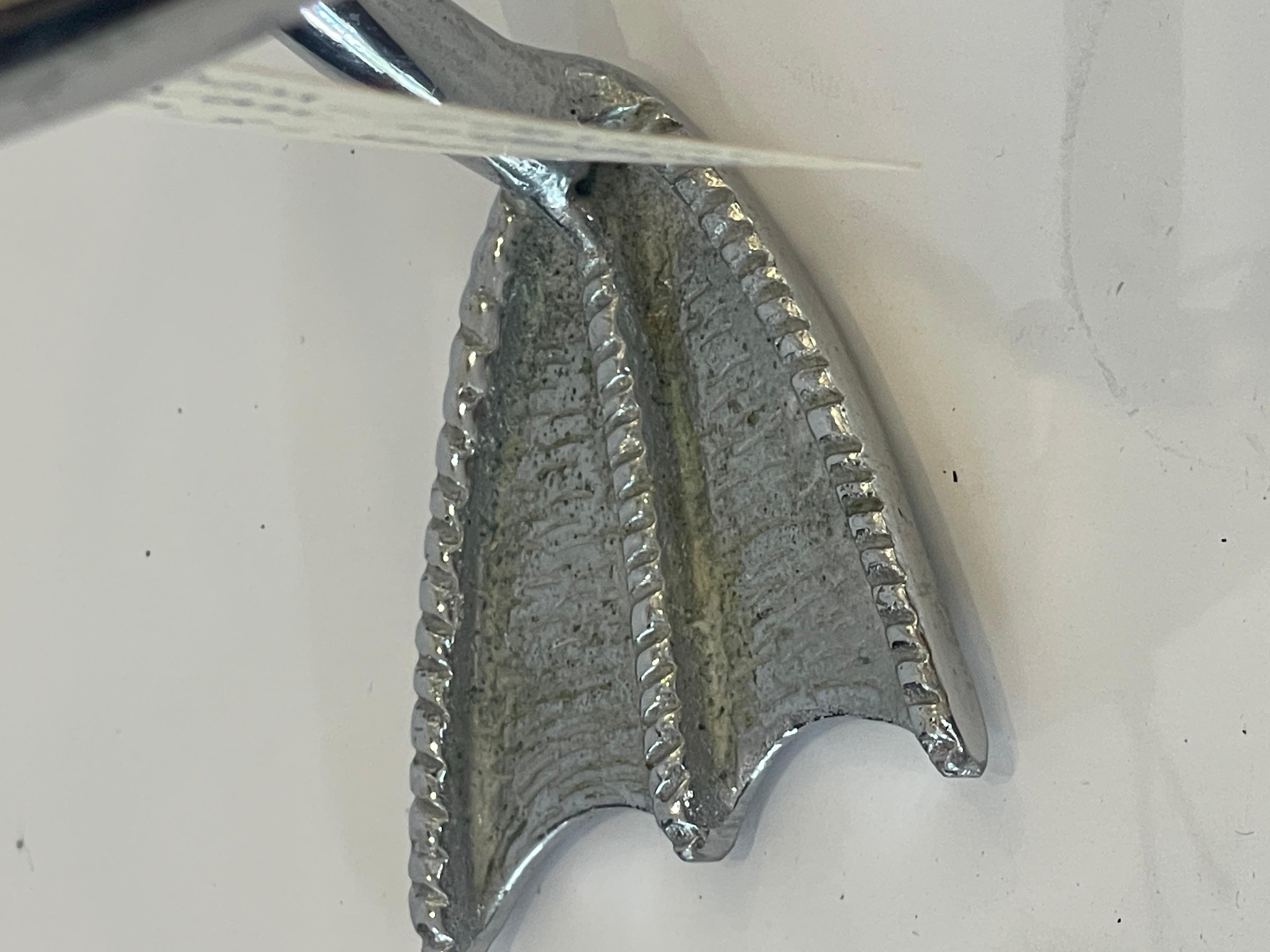 Mid century Chrome Over Brass Swan Magazine Holder after Maison Jansen For Sale 4