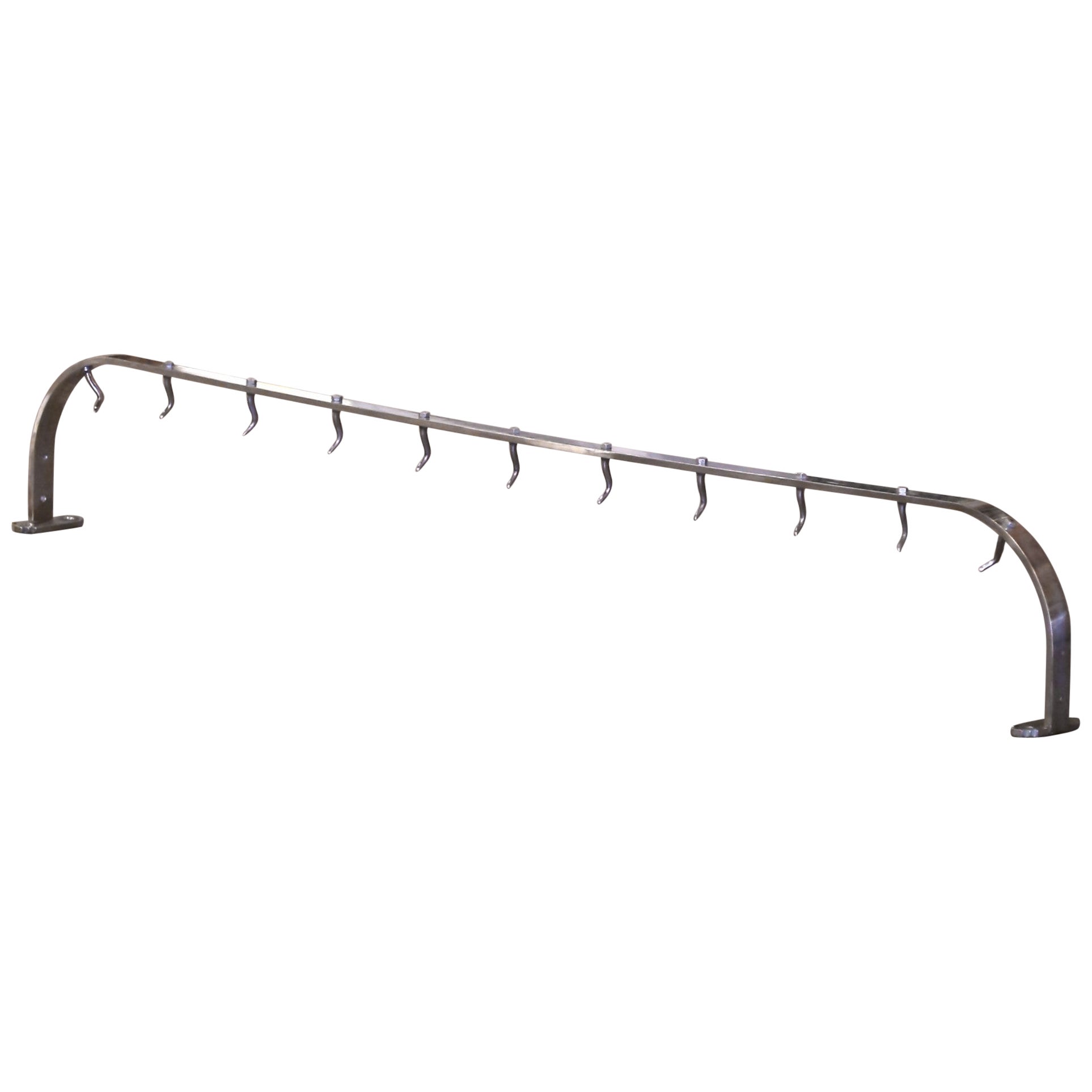 Mid-Century French Chrome Pot and Utensil Wall Rack