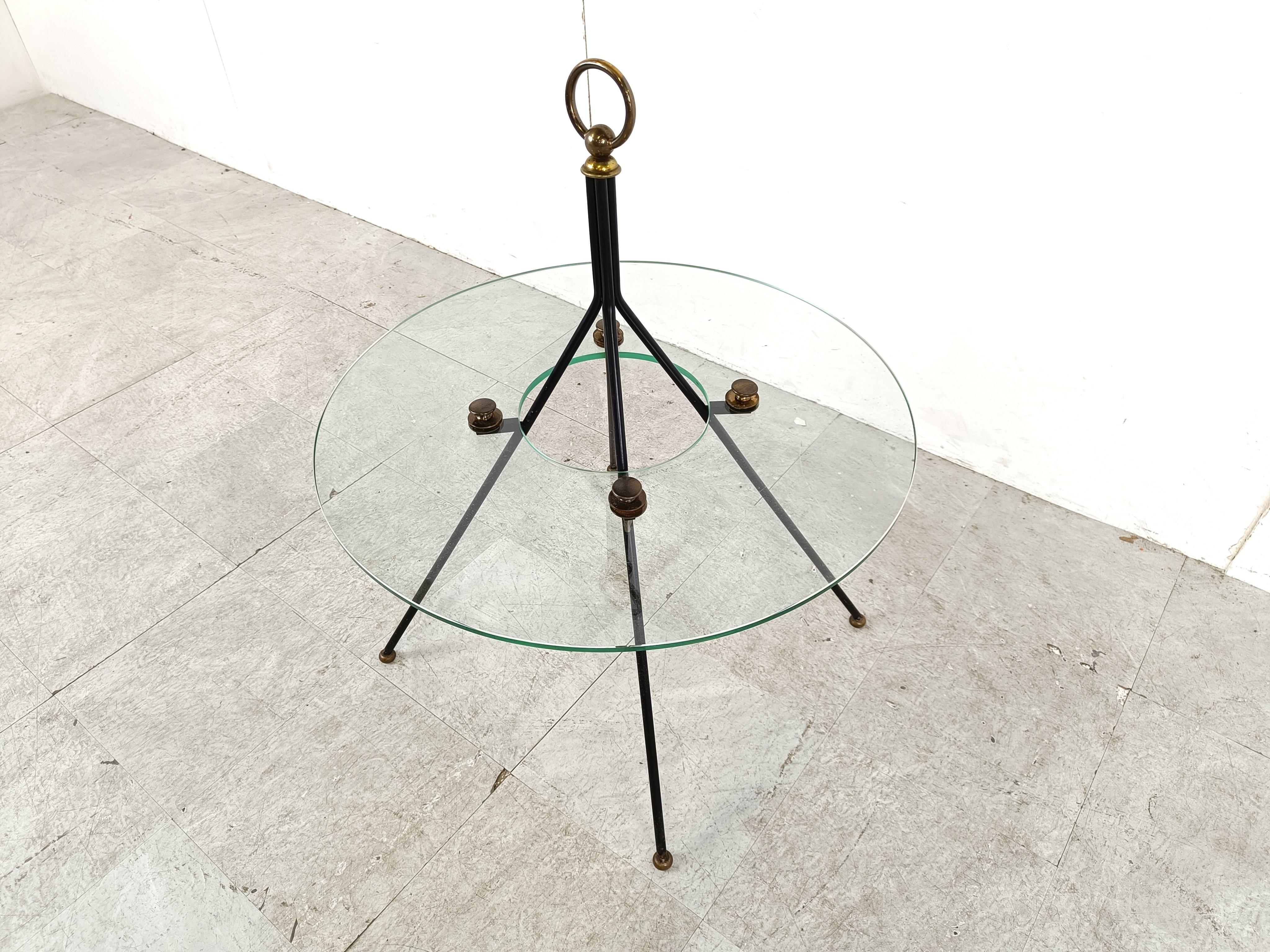 Metal Mid-Century French Coffee Table by Claude Delor, 1950s For Sale
