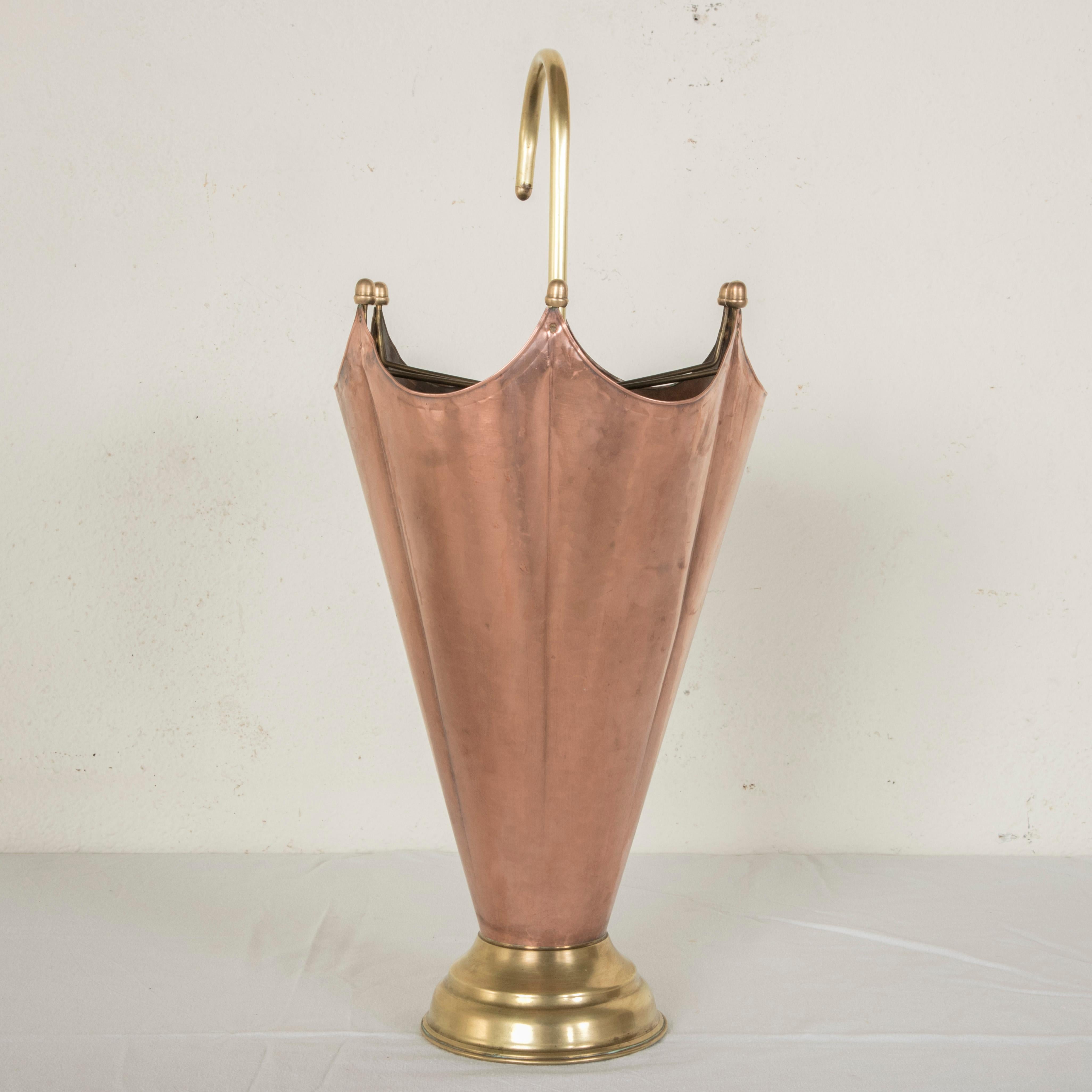 vintage copper umbrella stand