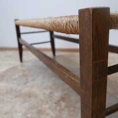 Midcentury French Corded Low Bench